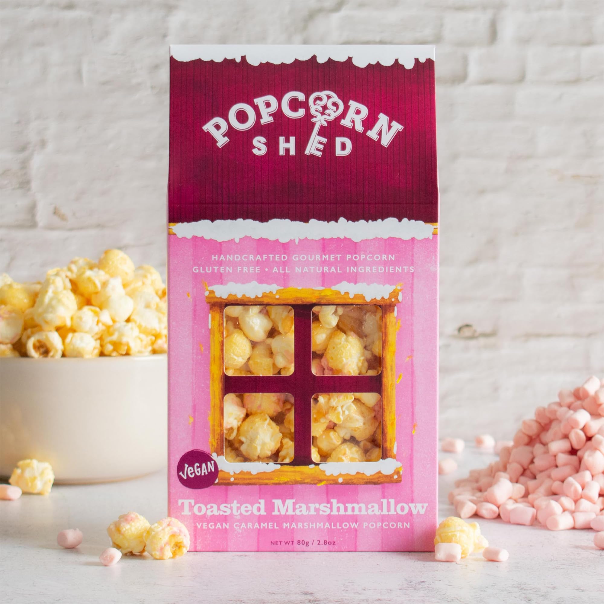 Popcorn Shed Toasted Marshmallow Gourmet Popcorn (1 x80g) - Vegan, Low Calorie, Perfect for Movie Nights & Gifting 10