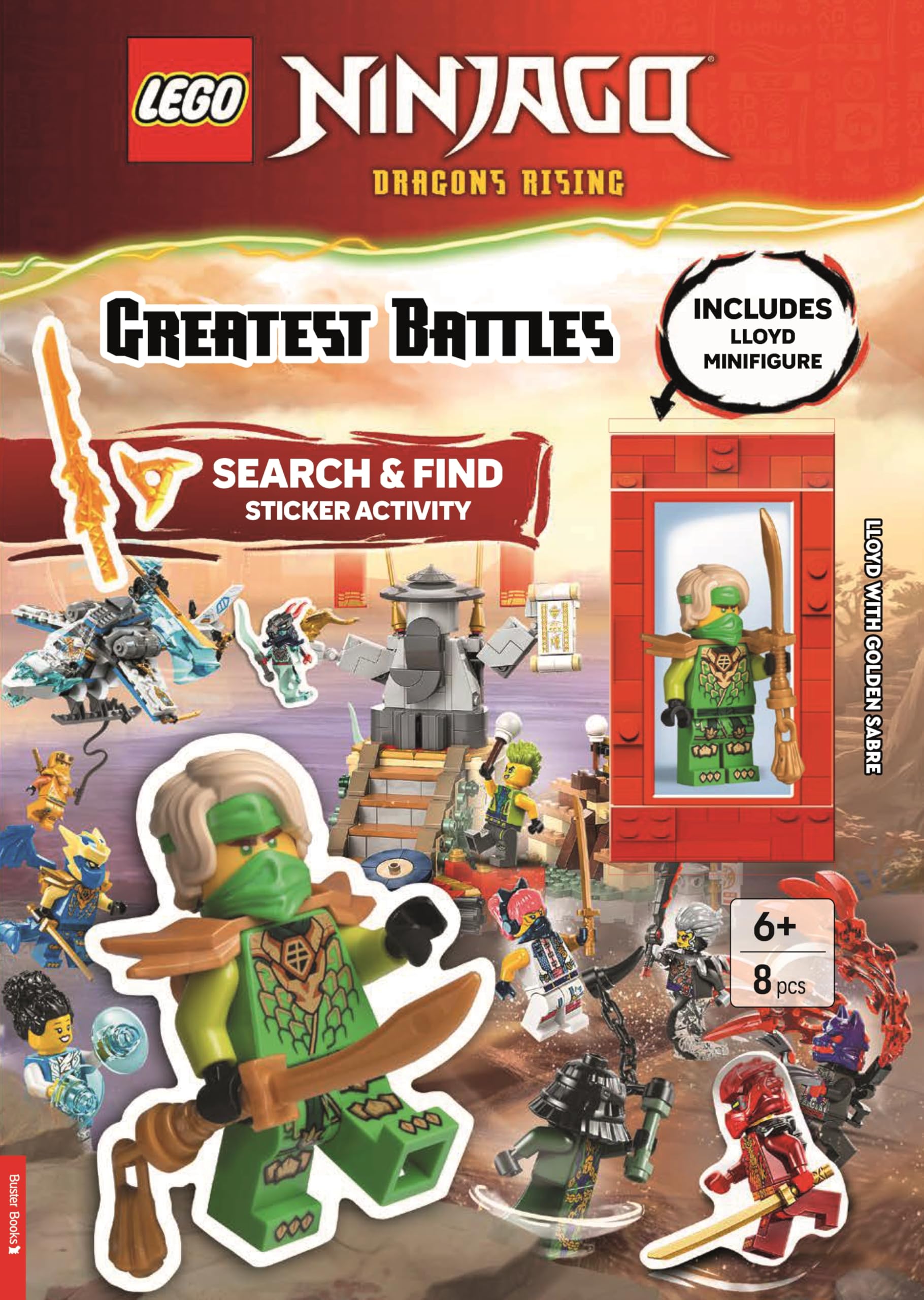 Buster Books LEGO® NINJAGO®: Greatest Battles Search & Find Sticker Activity Book | Ages 7-9 | Paperback