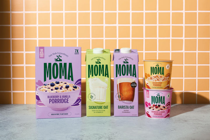 MOMA Instant Porridge Pots Golden Syrup 70g - Gluten Free, High Fibre, Source of Protein