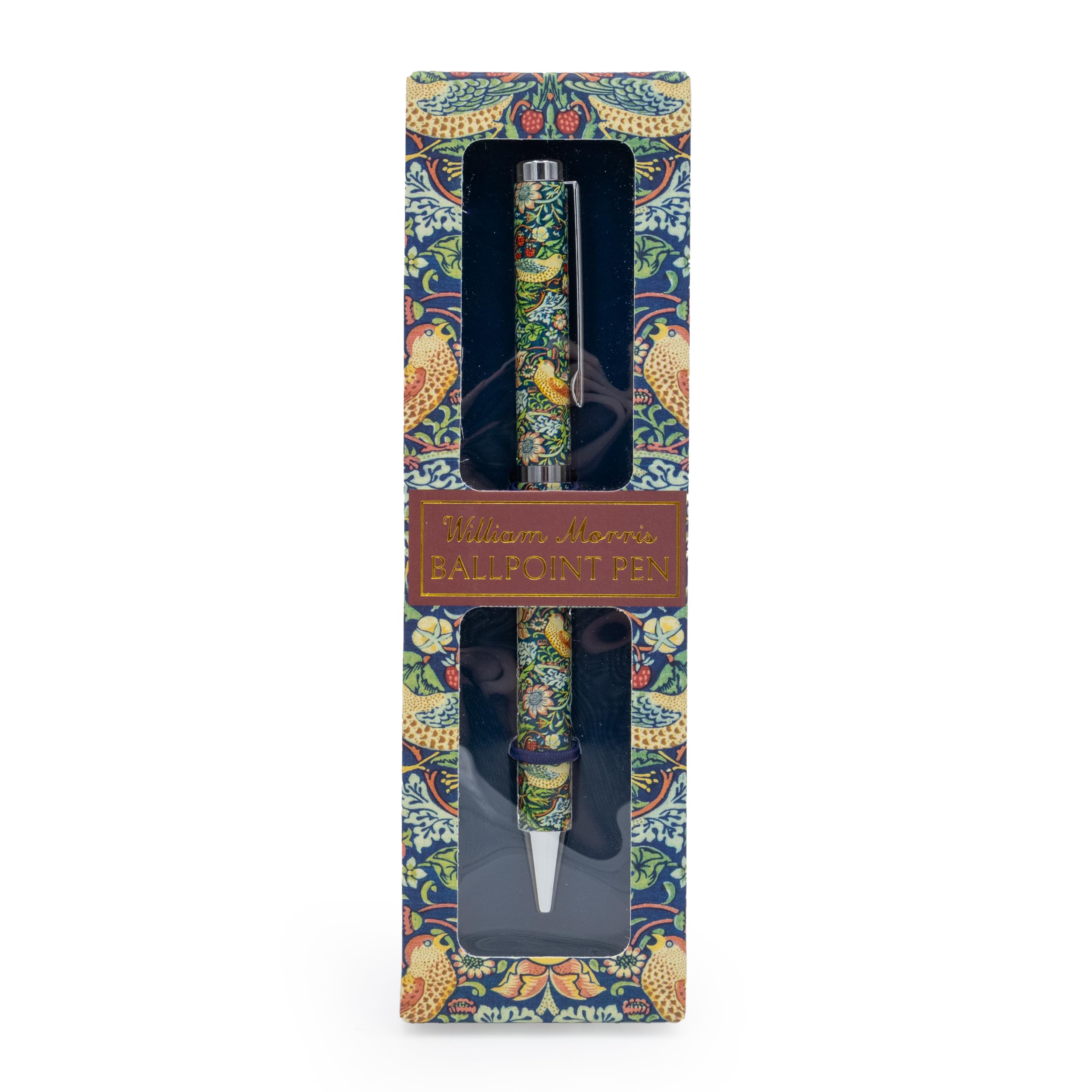 Robert Frederick William Morris Strawberry Thief Ballpoint Pen - Twist Nib, Black Ink | Gift Box Included