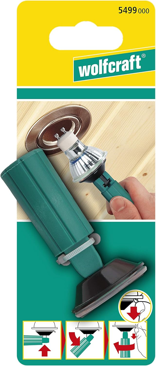 Wolfcraft 5499000 – Halogen Bulb Extractor Tool for GU10 and High-Voltage Lamps 5