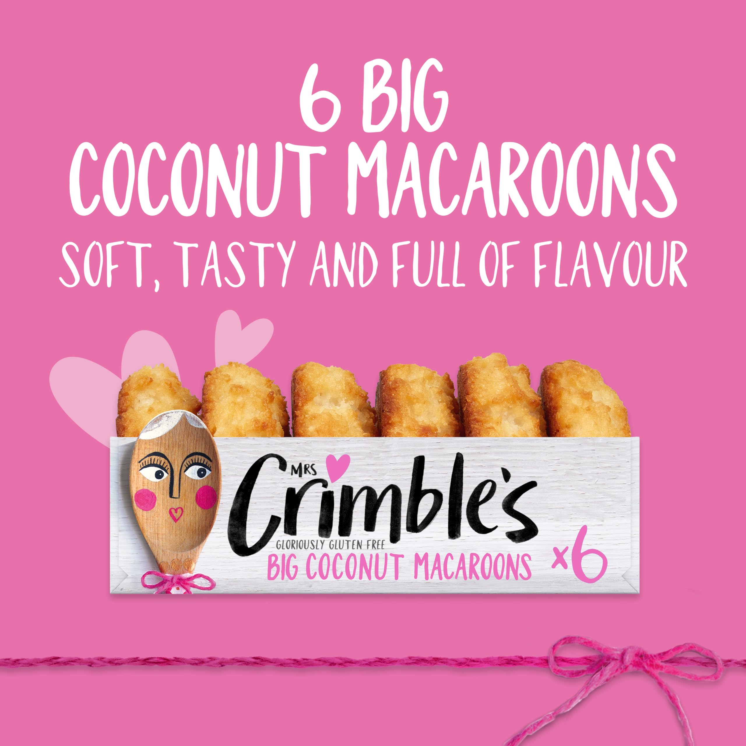 Mrs Crimbles Coconut Macaroons - Gluten-Free, Vegetarian | 6 Count (180g) 3