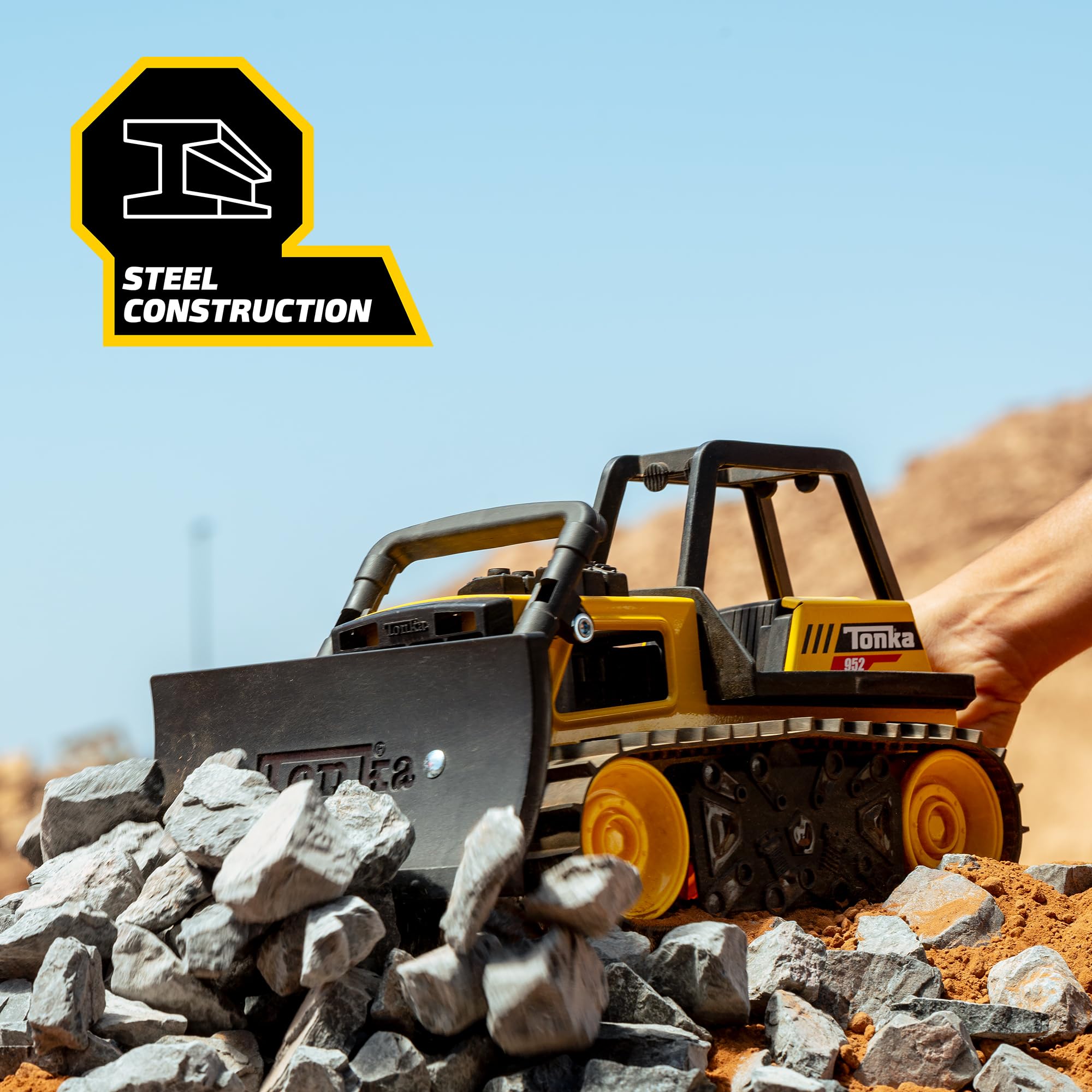 Tonka Steel Classics Bulldozer - Durable Steel Construction Vehicle for Kids 3+ 5