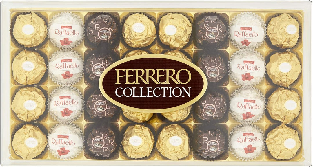 Ferrero Collection Assorted Chocolates - 32 Piece Gift Box with Rocher, Rondnoir & Raffaello