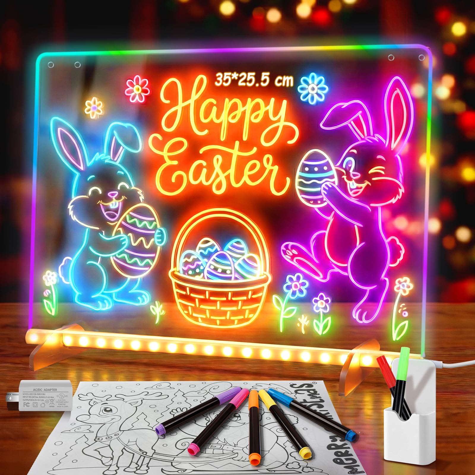 Ortizan LED Drawing Board - 13 Light Modes, Large Acrylic Surface | 35x25cm | Scratch Resistant 1