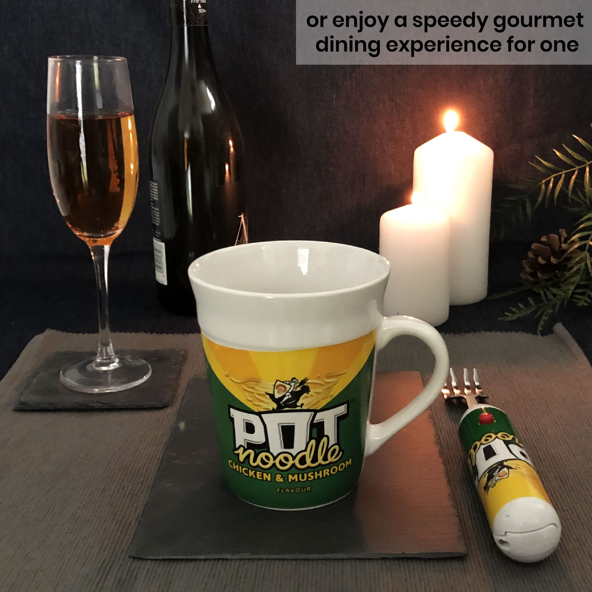 Kimm & Miller Pot Noodle Gift Set with Spinning Fork & Mug - Original Curry Novelty 6