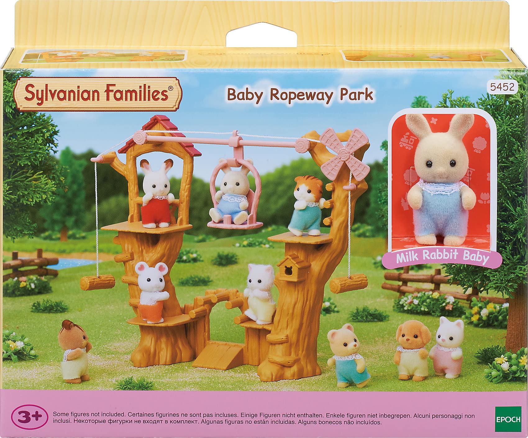 Sylvanian Families Baby Ropeway Park Playset - Ropeway Adventure with Milk Rabbit Baby 19