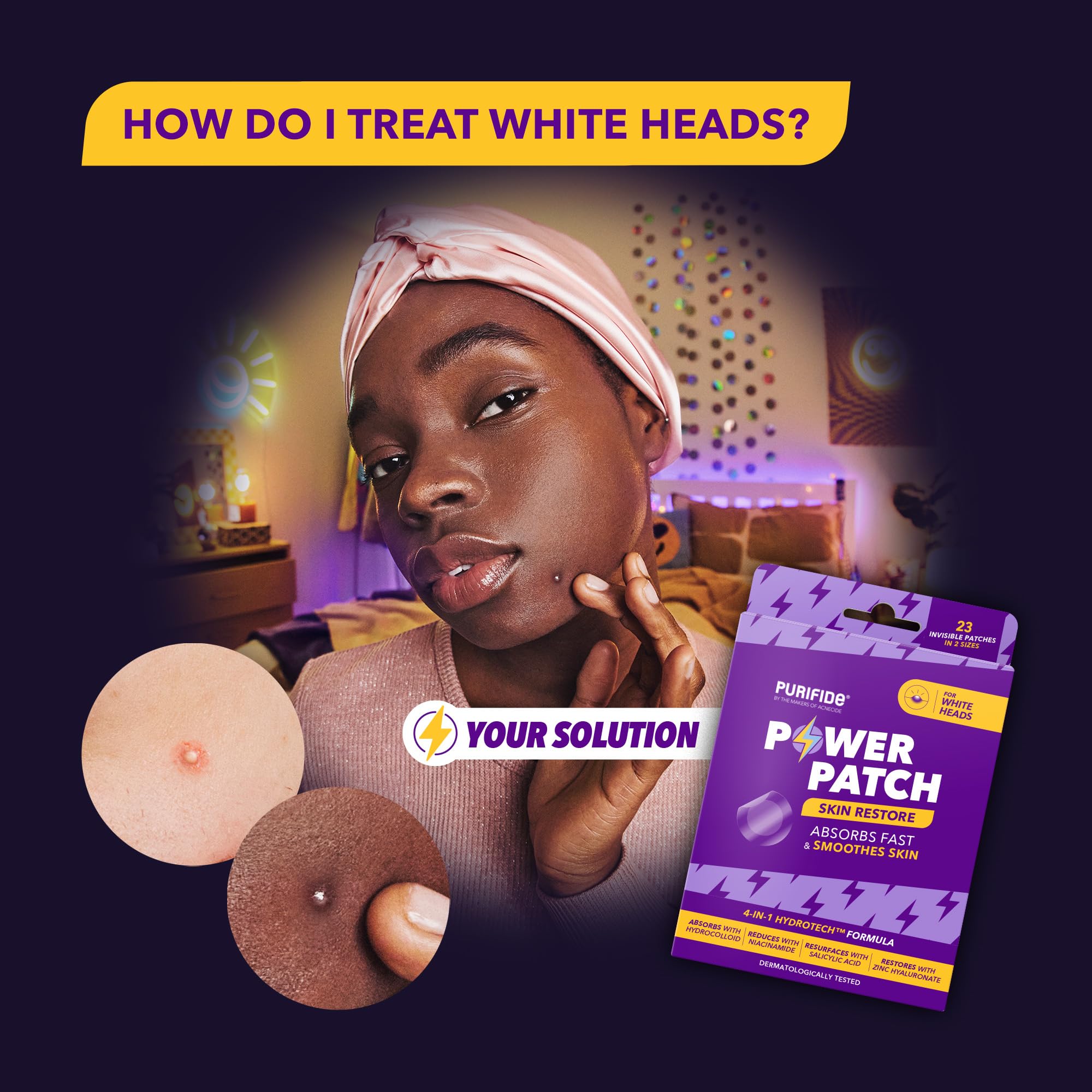 Acnecide - Purifide Skin Restore Pimple Patches (Hydrocolloid Spot Treatment) 7