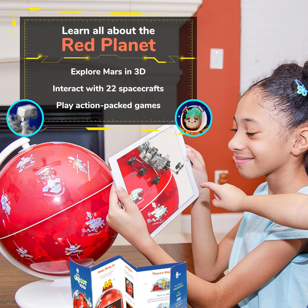 PlayShifu Orboot Mars Interactive Globe - AR-Powered Space Exploration for Ages 6-12