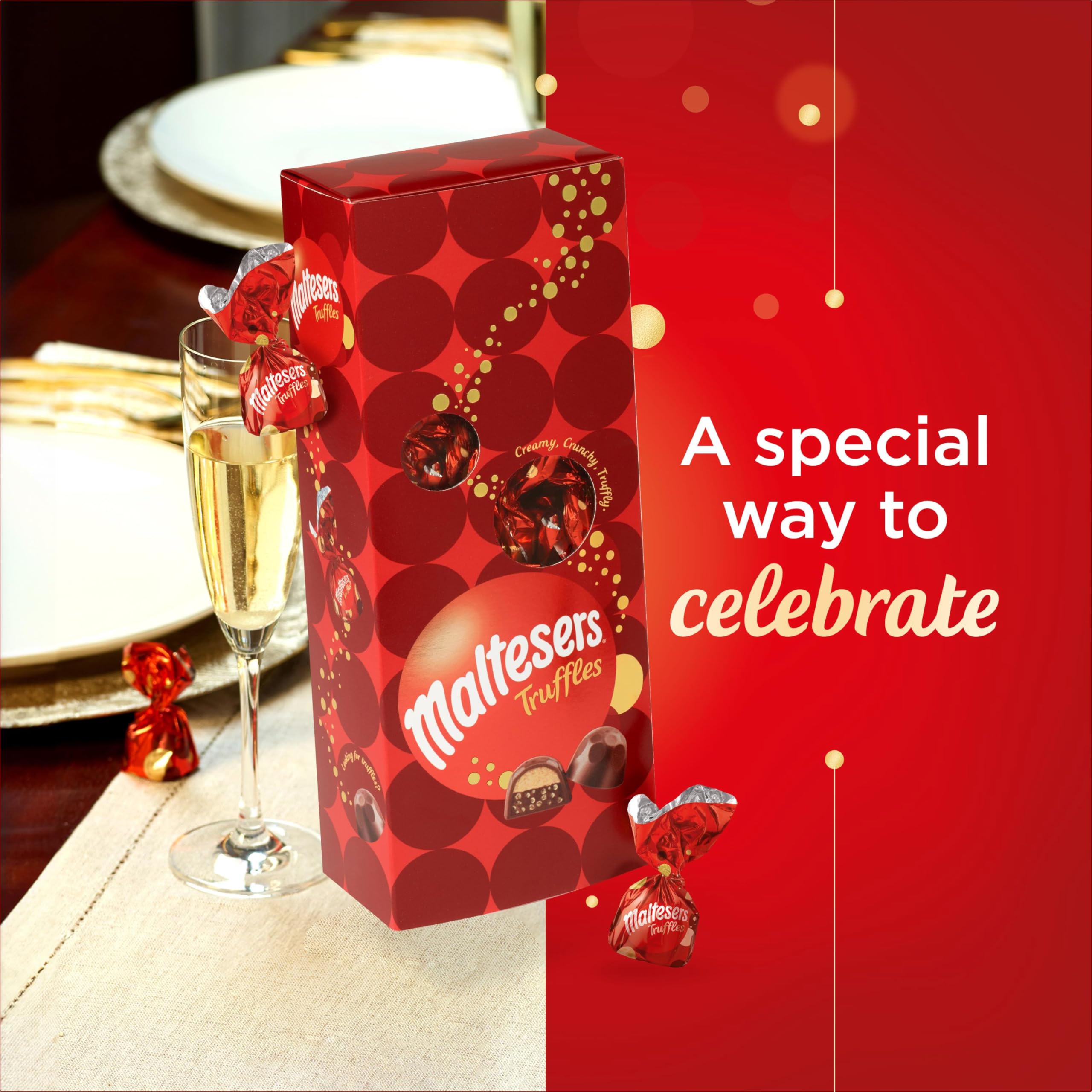 Maltesers Chocolate Truffles Gift Box - Milk Chocolate with Honeycomb | 455g 5