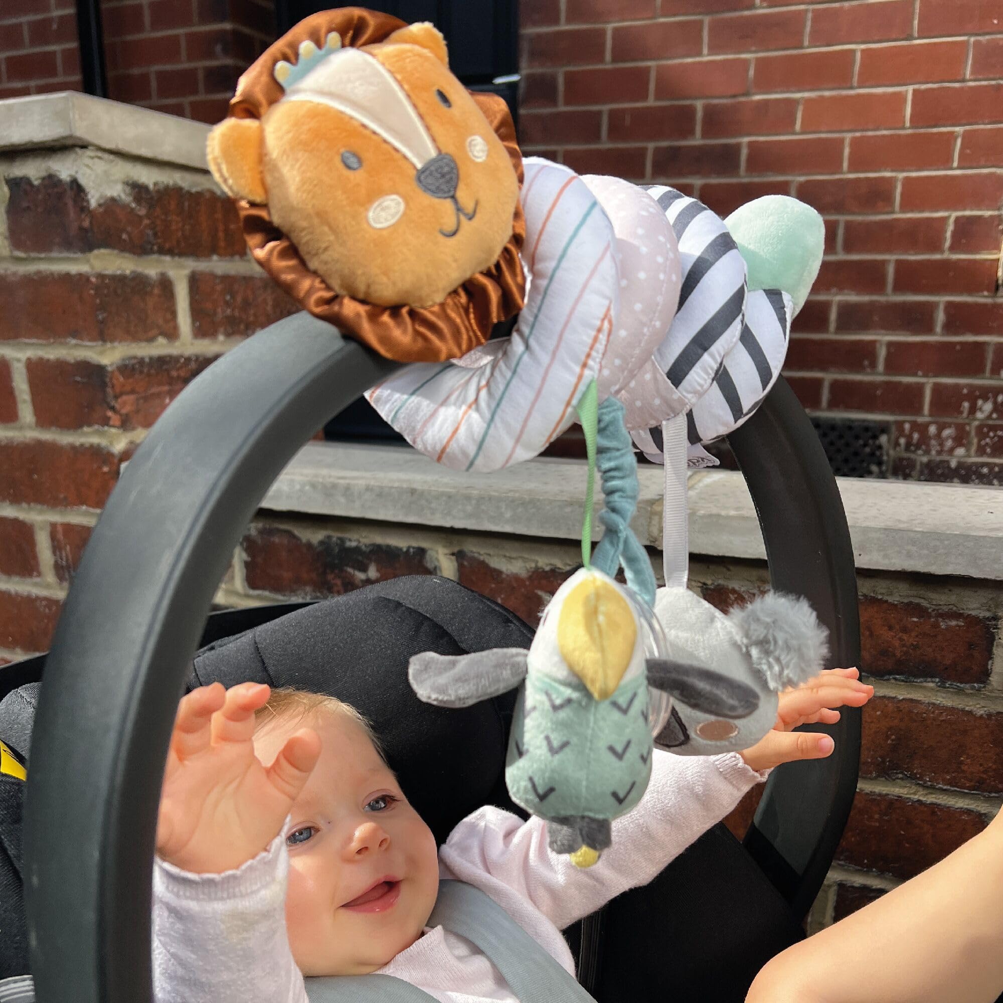 Nuby Animal Adventures Activity Spiral - Sensory Pram Toy for Babies 0-3 Years 3