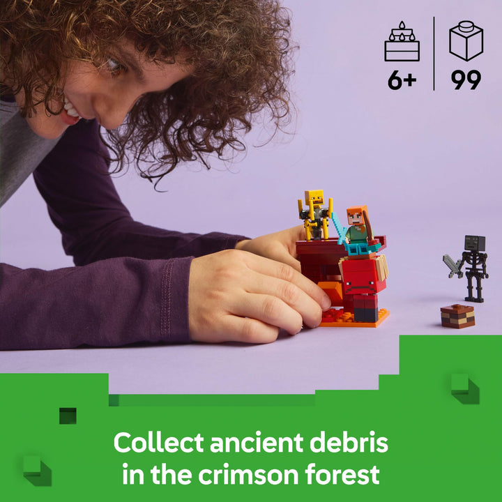 LEGO Minecraft The Nether Lava Battle Building Set - 99-Piece Playset with Alex Figure, Ages 6+