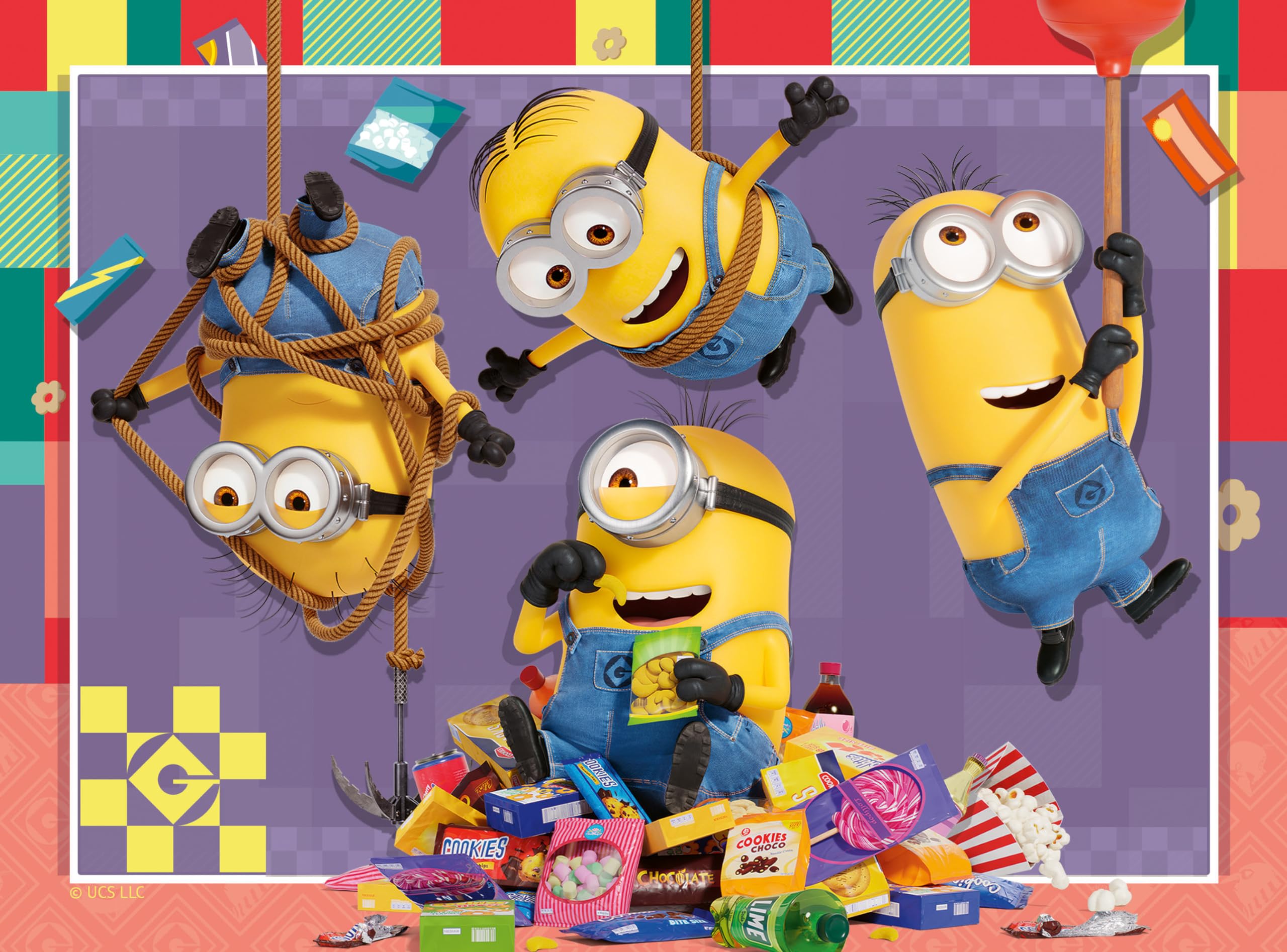 Ravensburger Minions Despicable Me 4 Jigsaw Puzzles 4-in-1 Set for Kids Age 3+ | 19x14cm 4