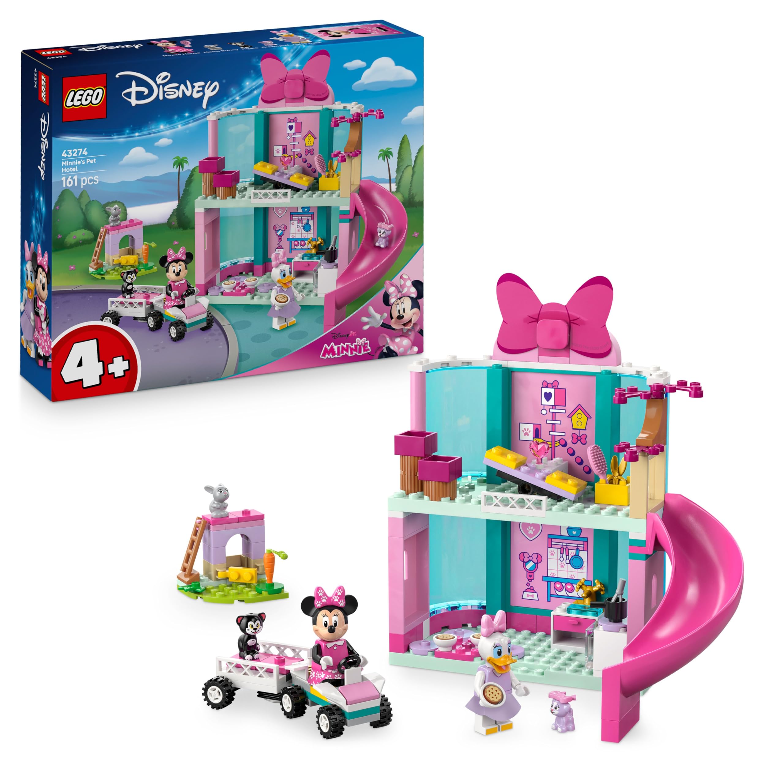 LEGO ǀ Disney Minnie’s Pet Hotel Building Toy with Minnie Mouse & Daisy Duck - 161-Piece Set for Ages 4+ 1