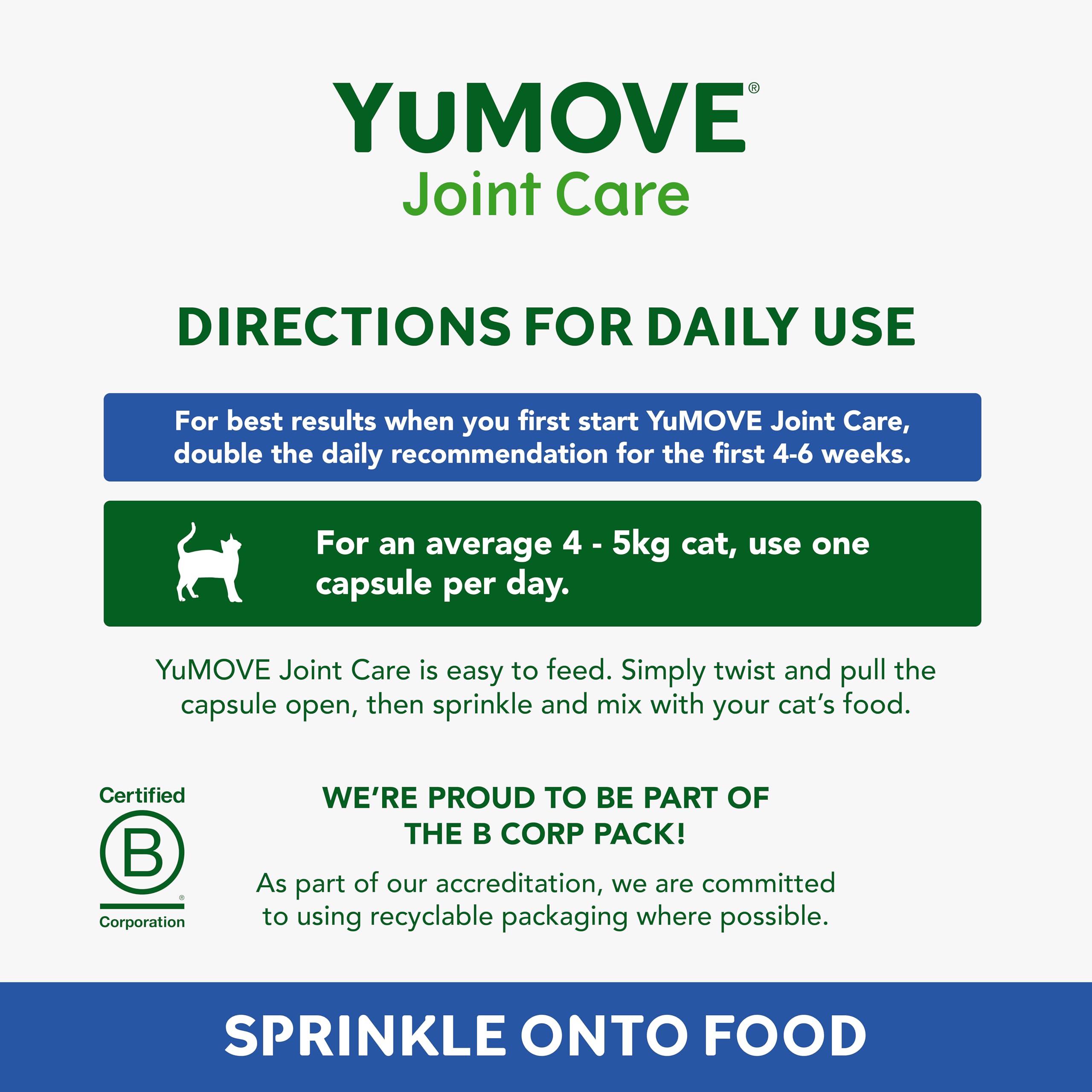 YuMOVE Senior Cat Joint Supplement for Cats Aged 8 Weeks+ | 60 Capsules | Aids Mobility 5