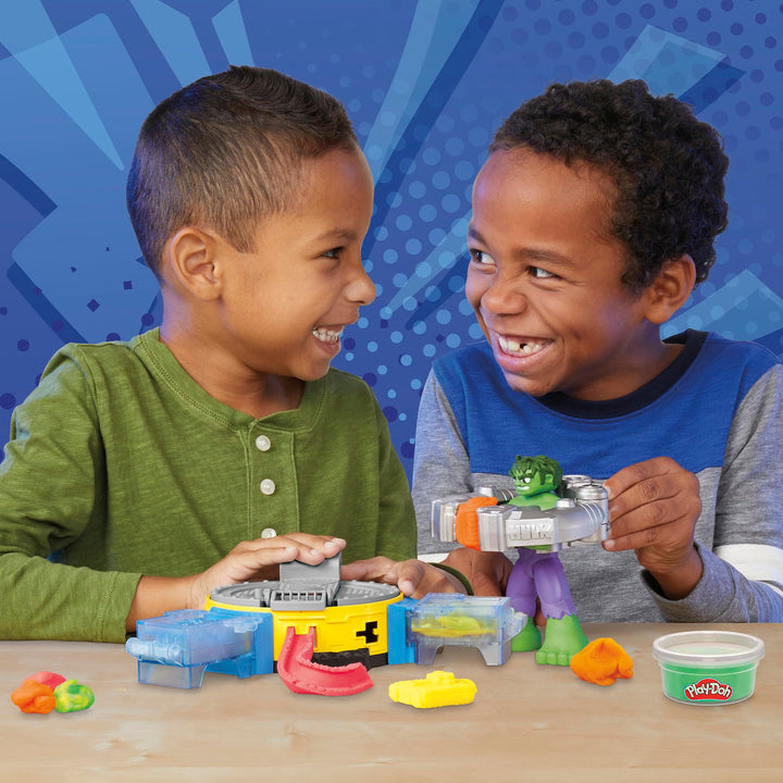 Play-Doh Marvel Hulk Smash & Squish Playset - Action Figure with Power Suit for Kids 4+