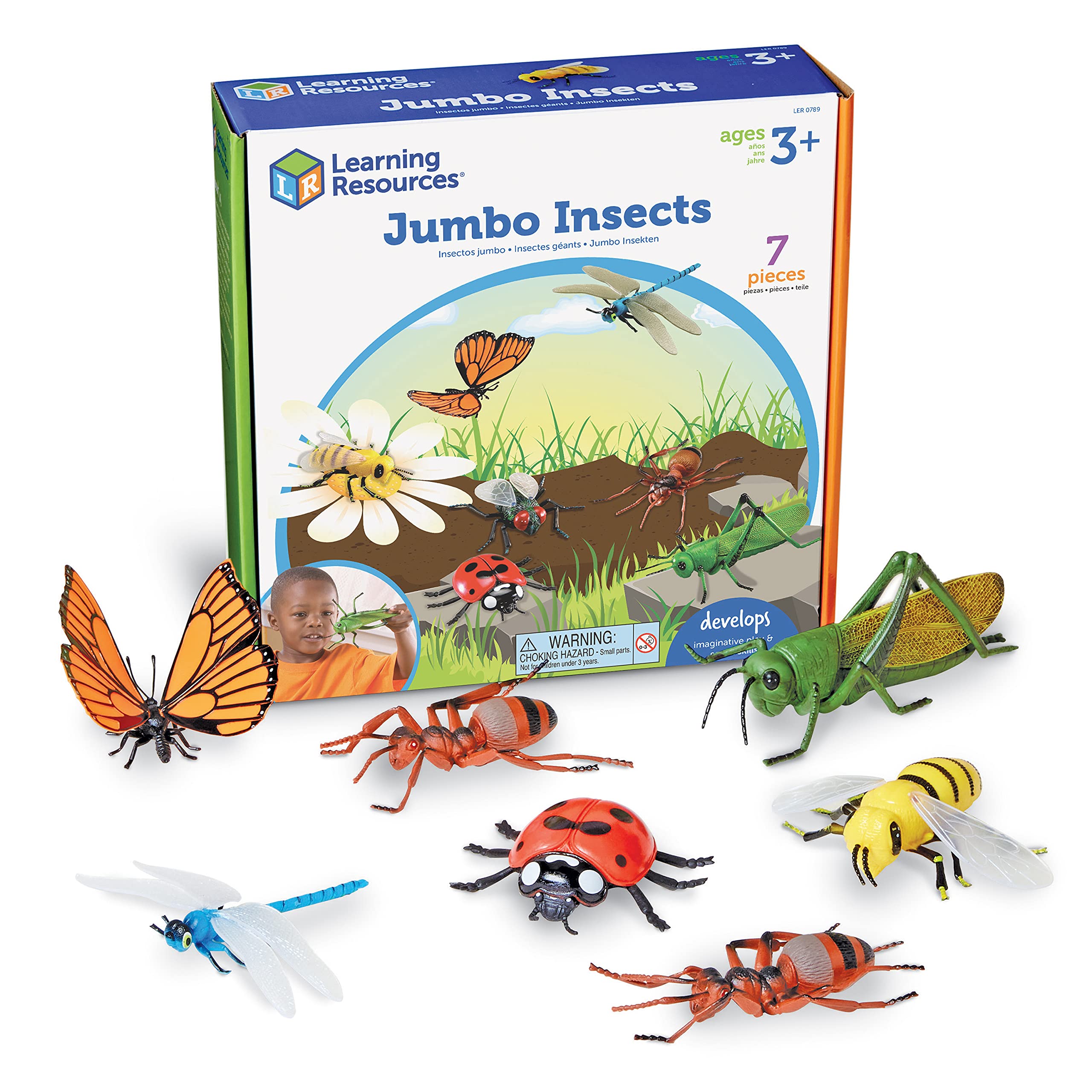 Learning Resources Jumbo Insects Toy Set for Ages 3-7 | Durable Plastic Figures 1