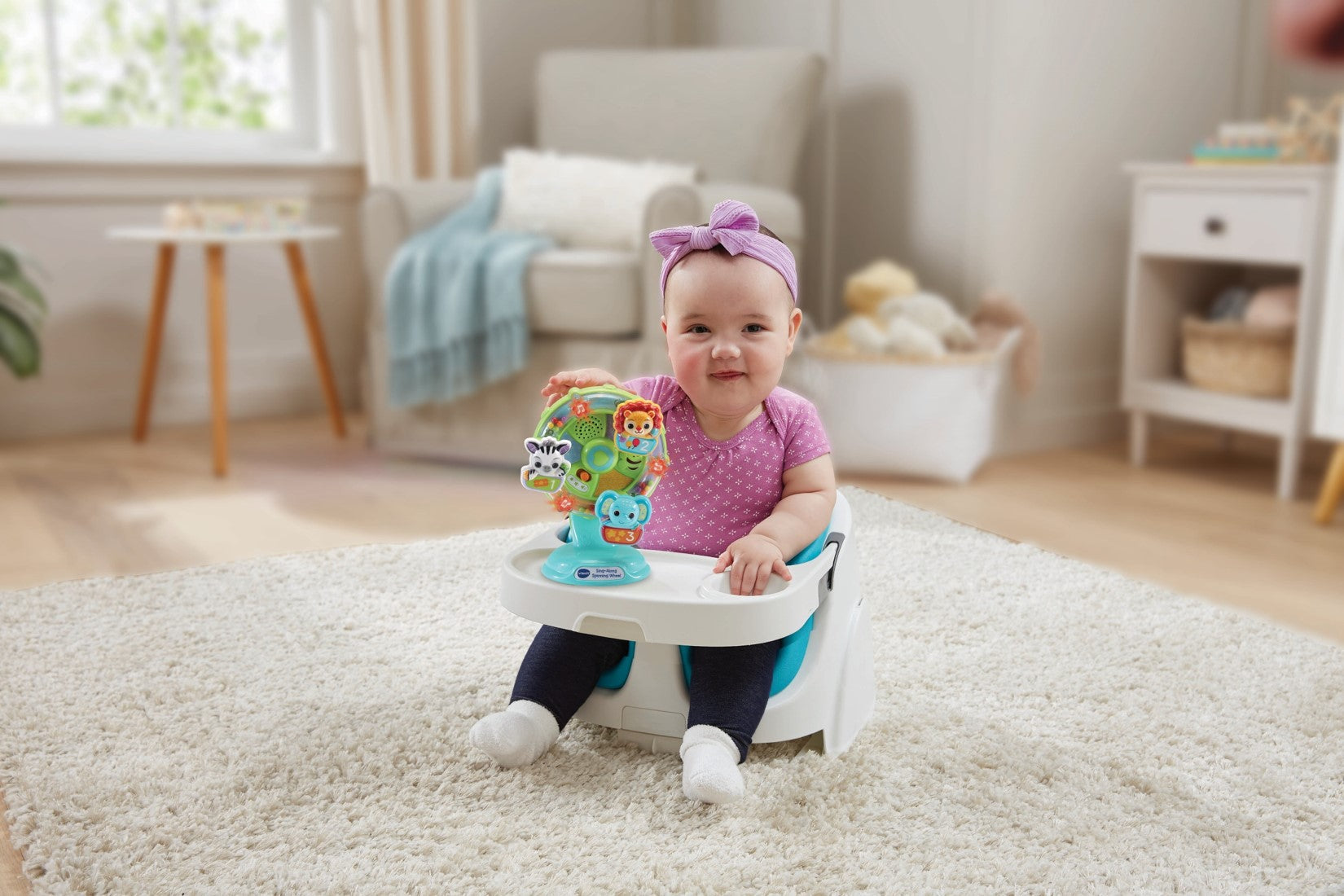 VTech Baby Sing Along Spinning Wheel - Sensory Development & Motor Skills | Ages 6-24 Months 5