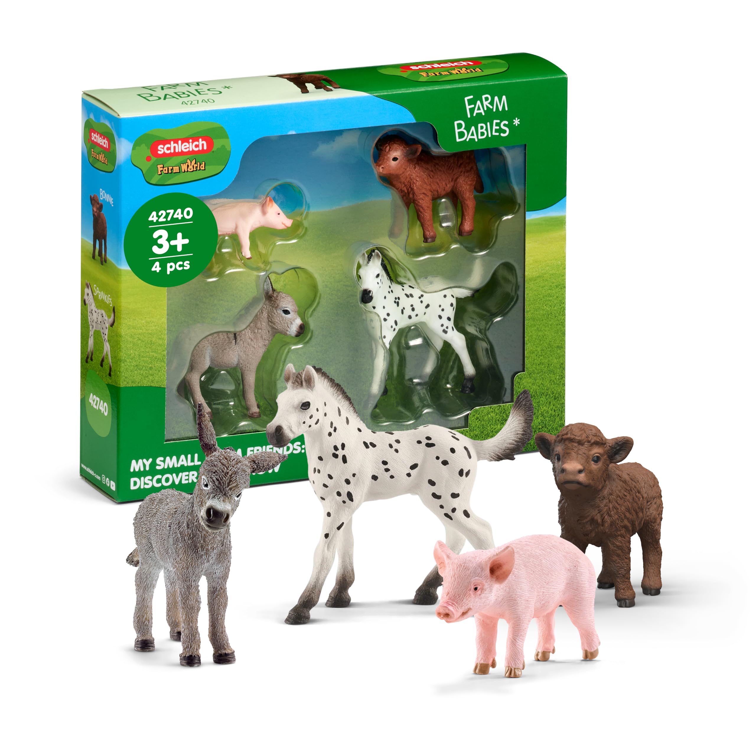 Schleich Farm World Farm Babies Set - 4 Figures | Ages 3+ | 42740