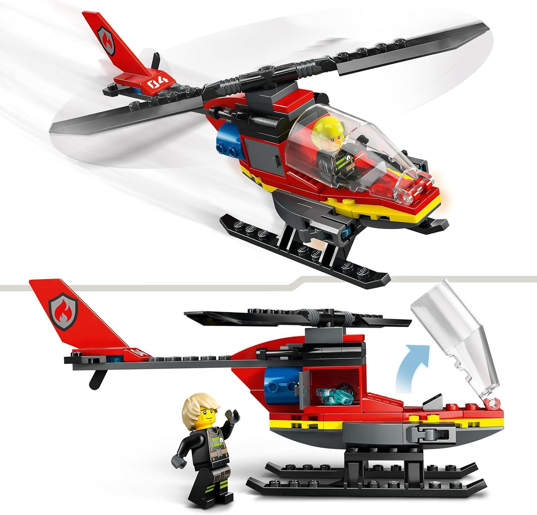 LEGO City Fire Rescue Helicopter Toy - Building Set for 5+ Year Olds