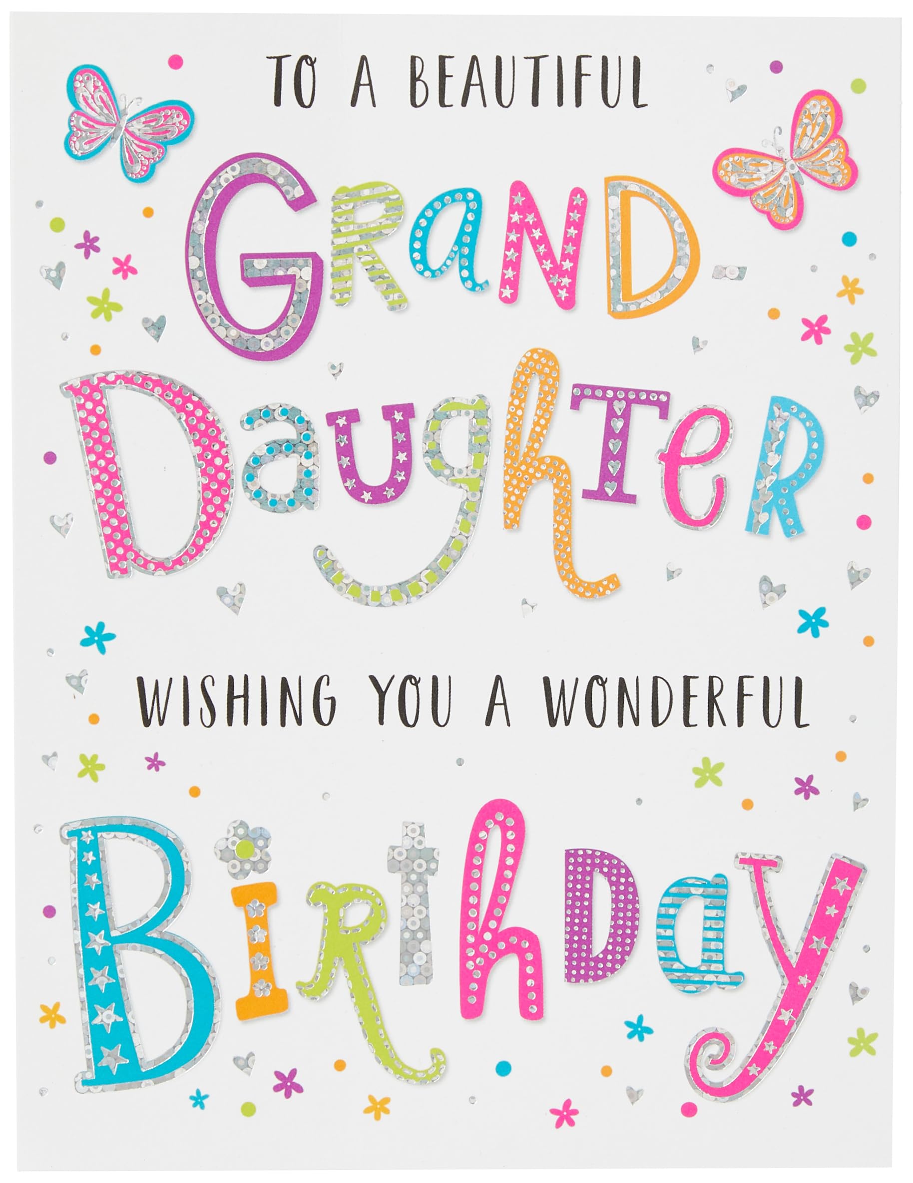 Piccadilly Greetings Granddaughter Birthday Card C80661 | 8 x 6 Inches | Made in the UK