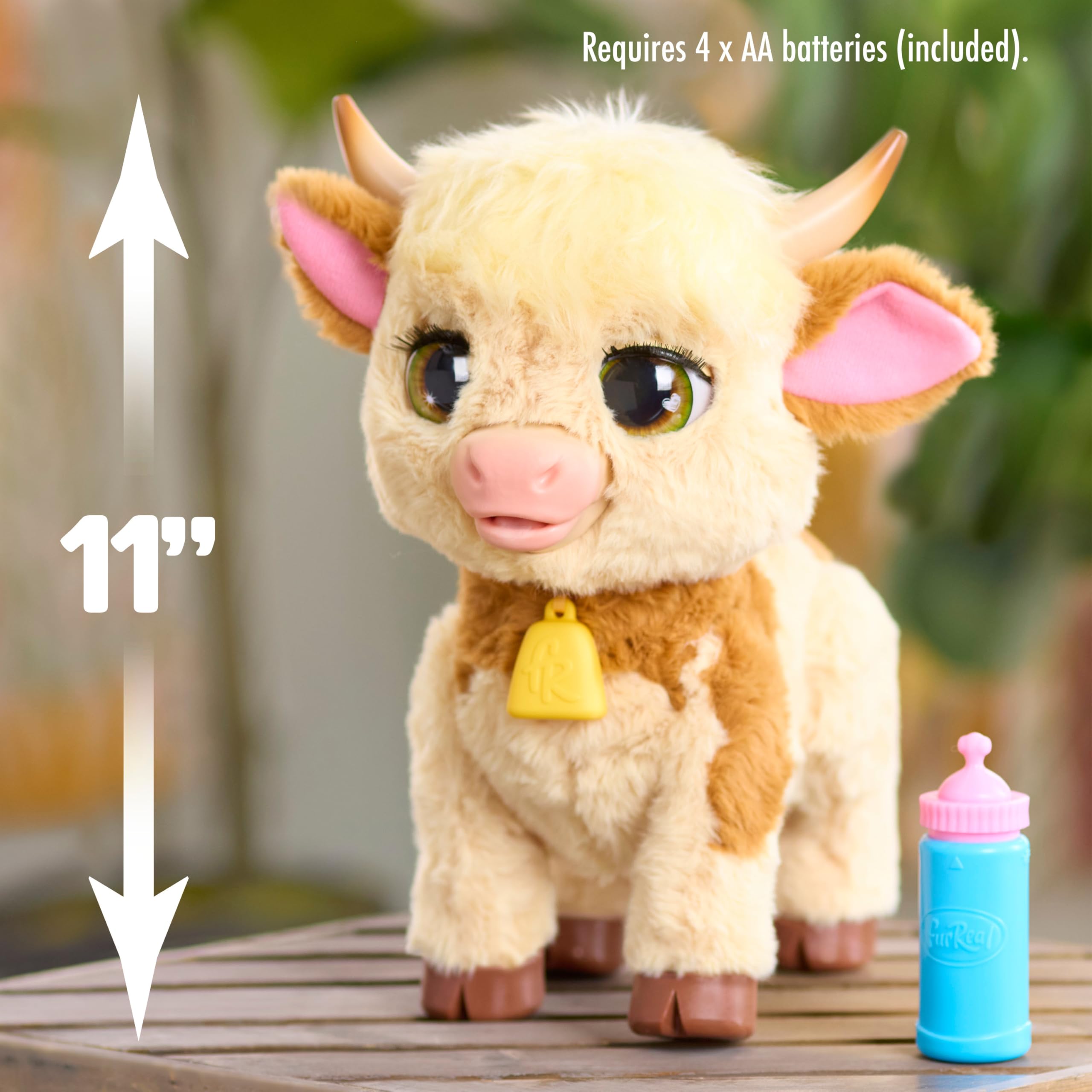 furReal Maggie the Feed & Follow Cow - Interactive Plush Toy for Ages 4+ 7