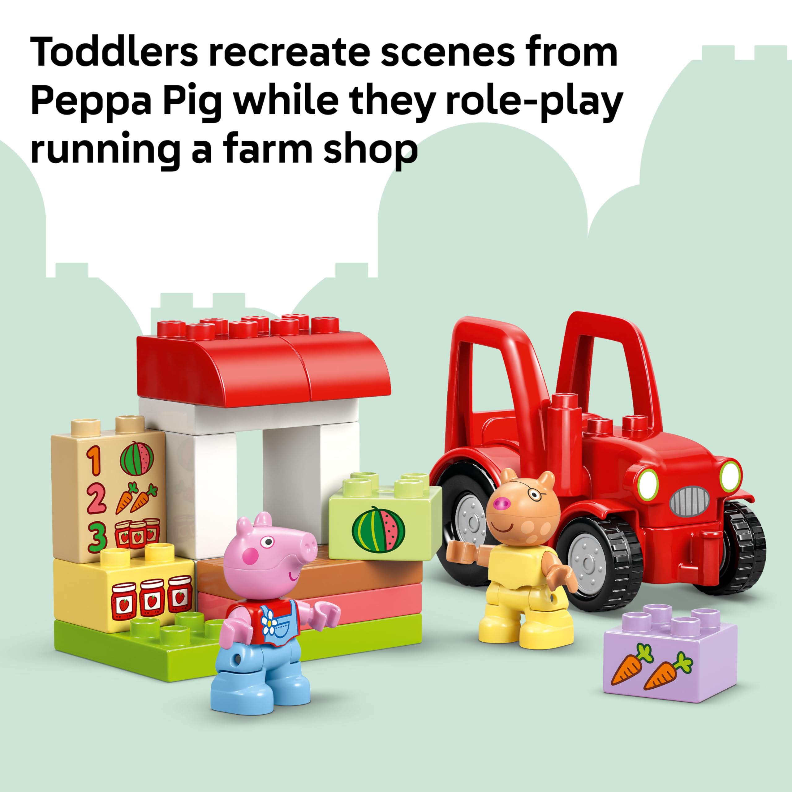 LEGO DUPLO Peppa Pig Tractor and Market 10468 Building Set | Ages 2+ 4