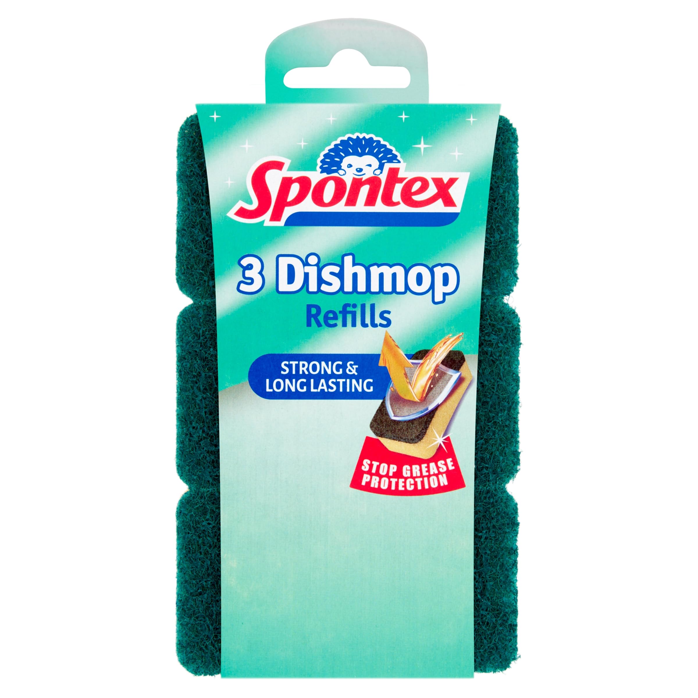 Spontex Dishmop Refills - 27 Multipurpose Replacement Sponge Heads | Anti-Grease Technology 9