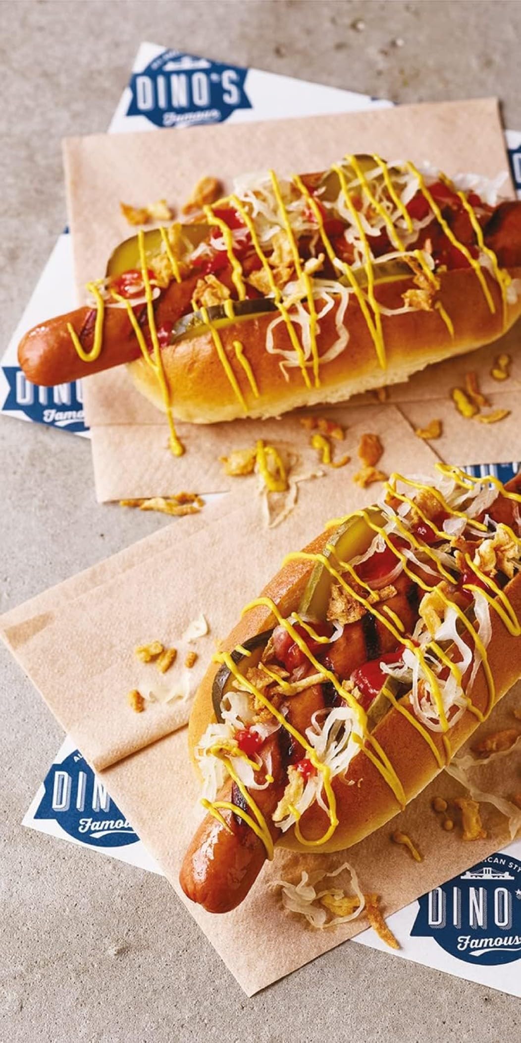 Dino's Famous All American Style Little Franks - Beechwood Smoked Pork Hot Dogs | 160g Pack 4