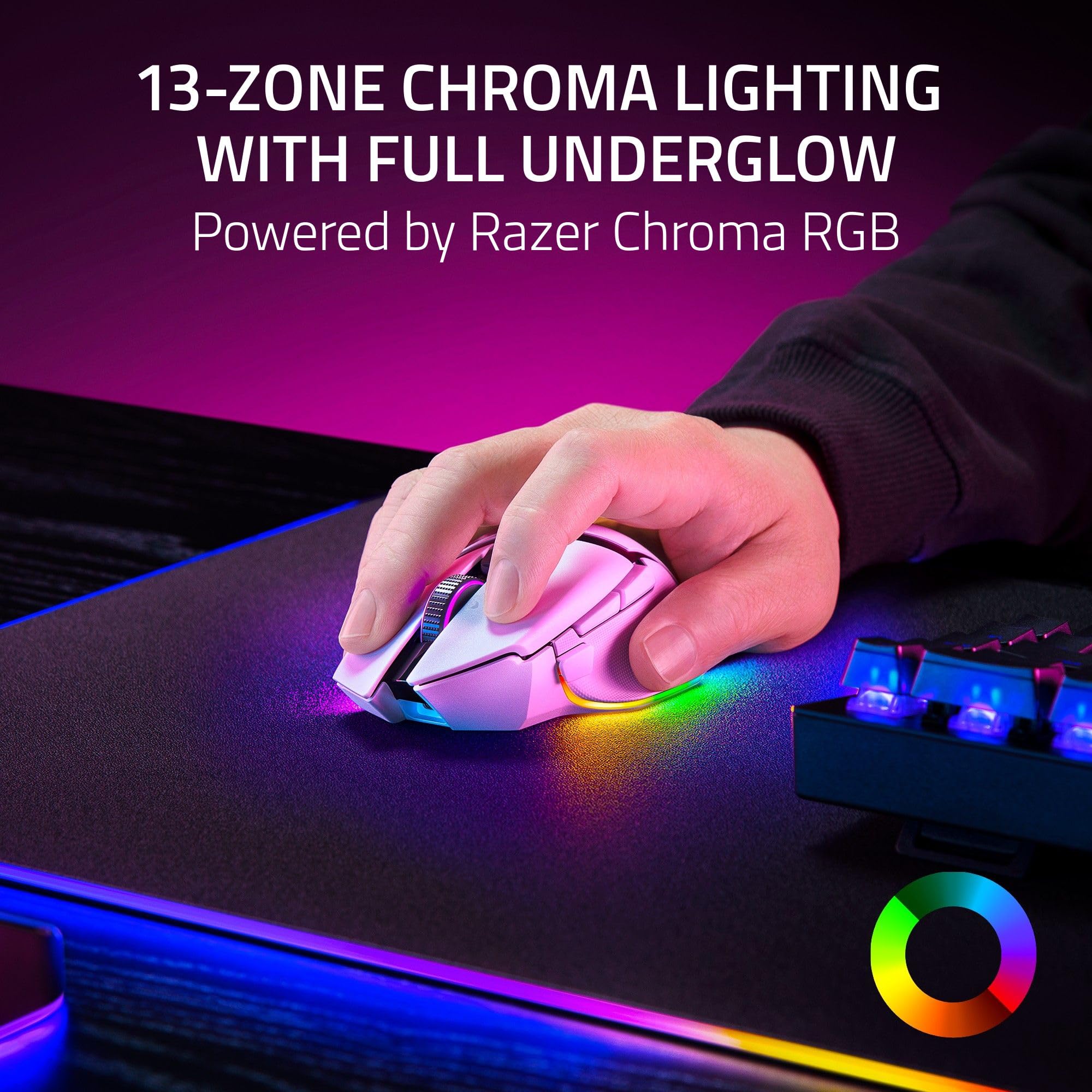 Razer Basilisk V3 Pro - Wireless Gaming Mouse with HyperScroll Tilt, 13-Zone RGB, 30K Sensor 15
