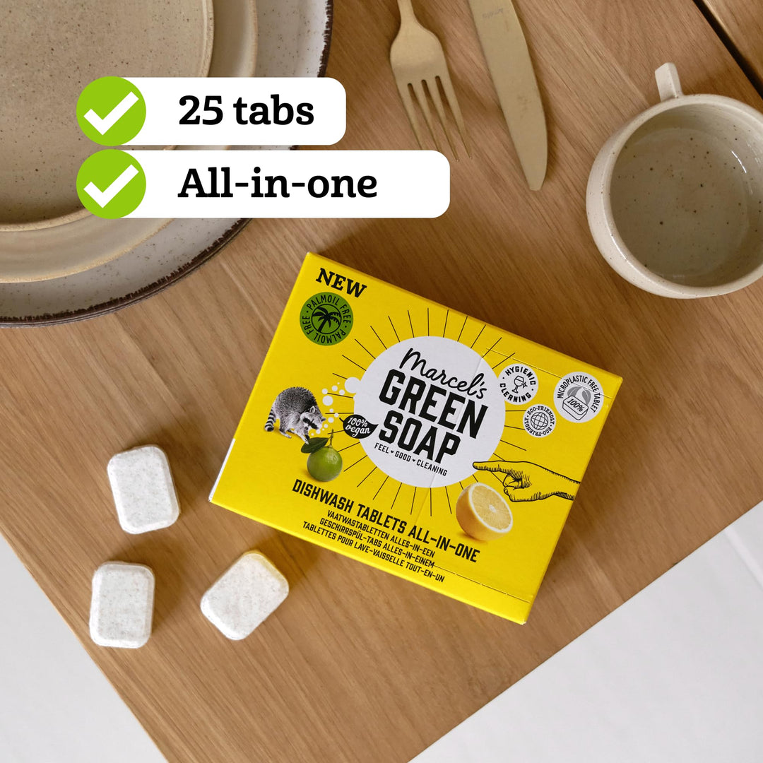 Marcel's Green Soap - Dishwasher Tablets All-in-One - 25 Pack