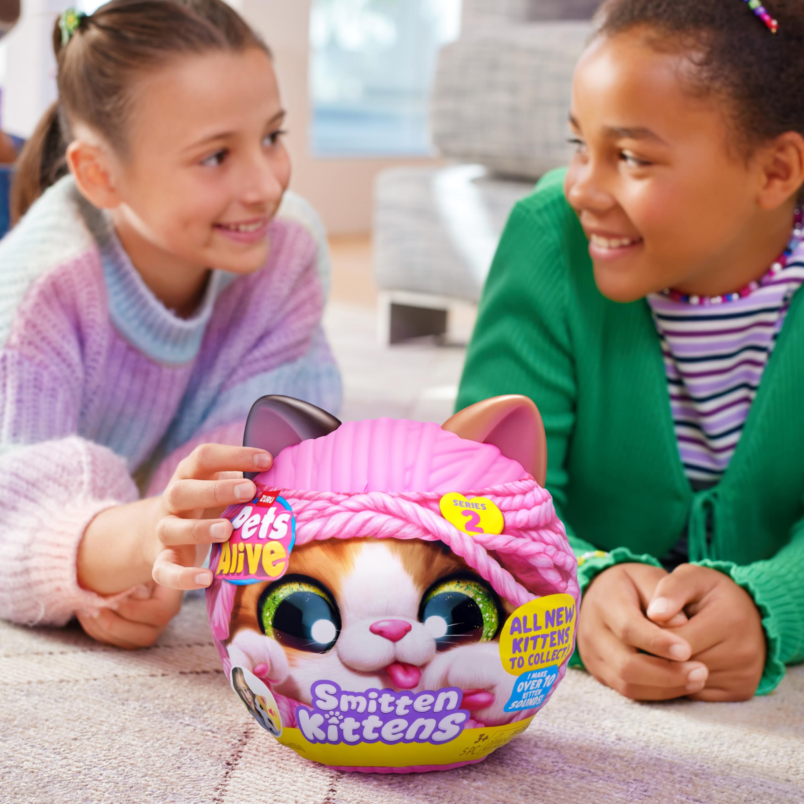 Pets Alive Smitten Kittens Series 2 - Interactive Ragdoll Plush Toy | 7.87 in | Sound Features 3