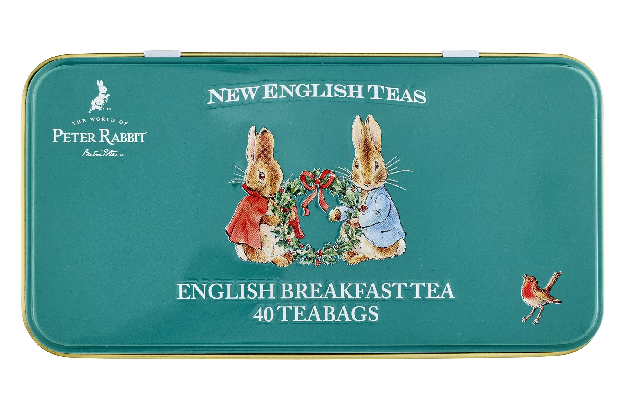 New English Teas Peter Rabbit Christmas Tea Caddy - 40 English Breakfast Tea Bags 12