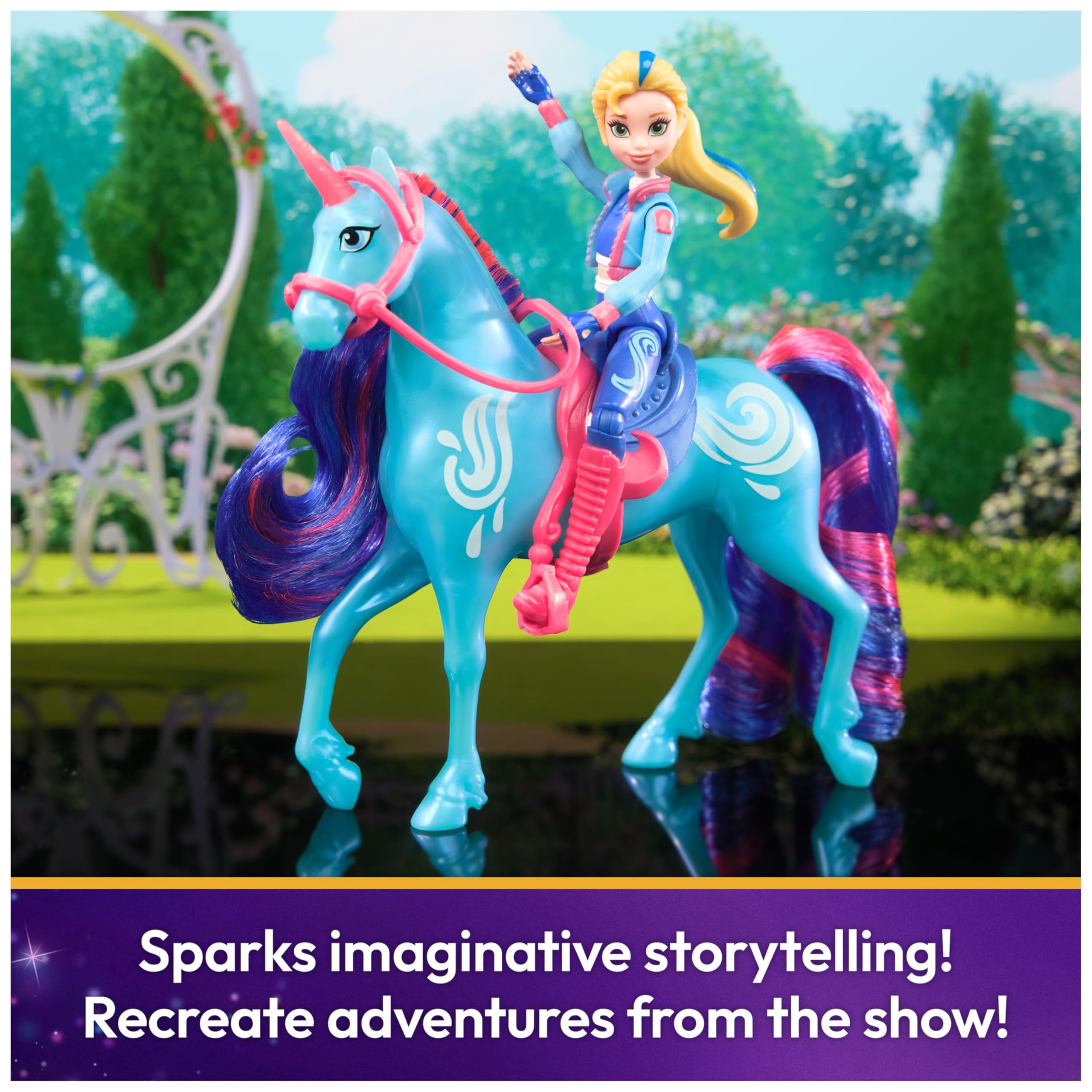 Unicorn Academy Isabel & River Playset with 2 Riding Accessories and Hair Styling Tool | Ages 4+ 5
