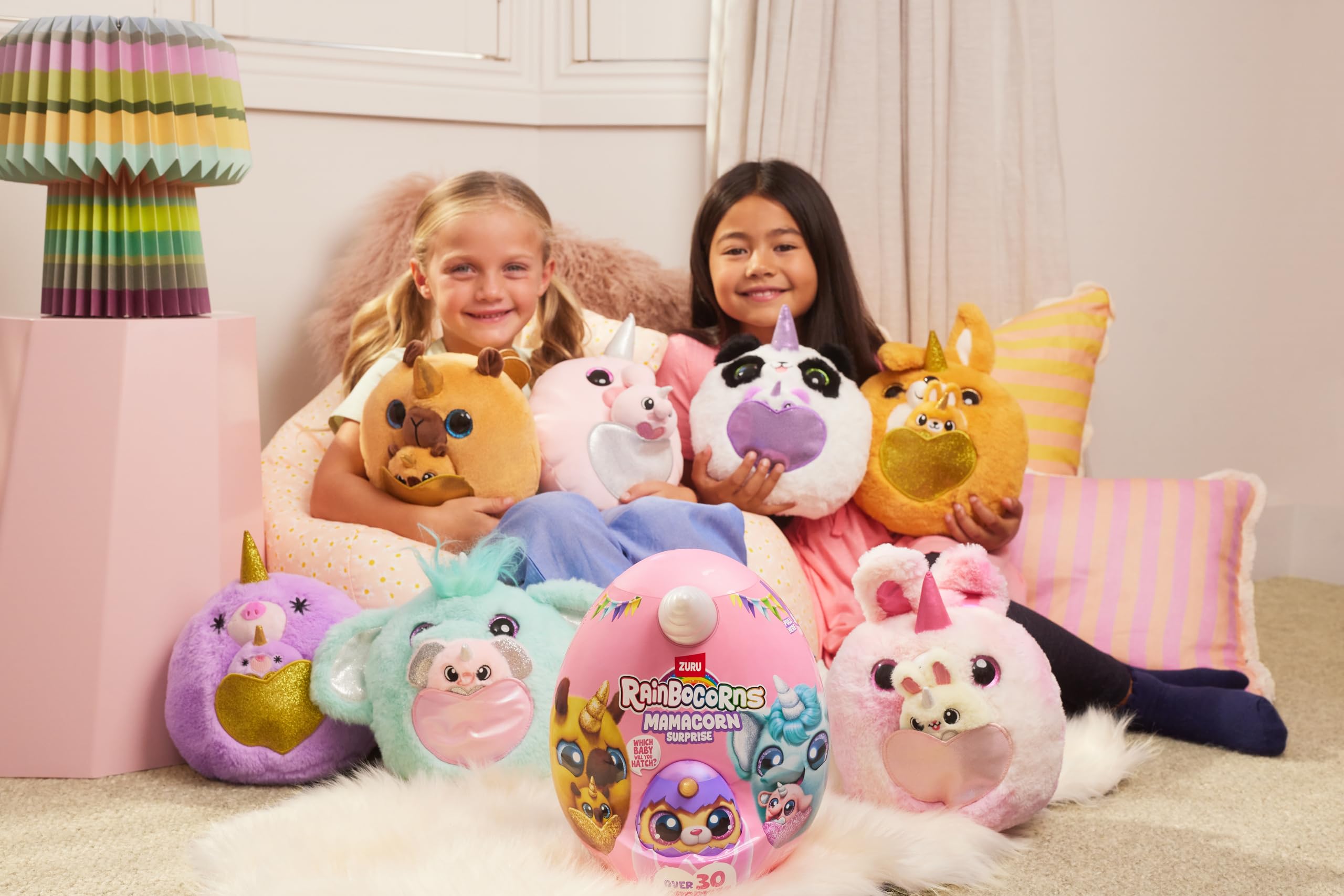 Rainbocorns Mamacorn Surprise by ZURU - Collectible Plush Toy with 30+ Surprises for Girls 3+ 5