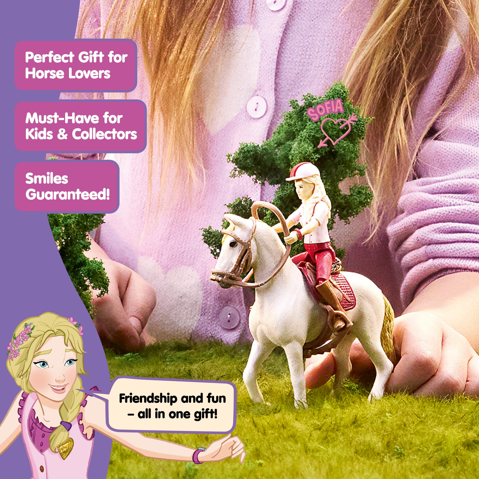 Schleich Horse Club - Sofia & Blossom Movable Figure with Horse Accessories 42713 8