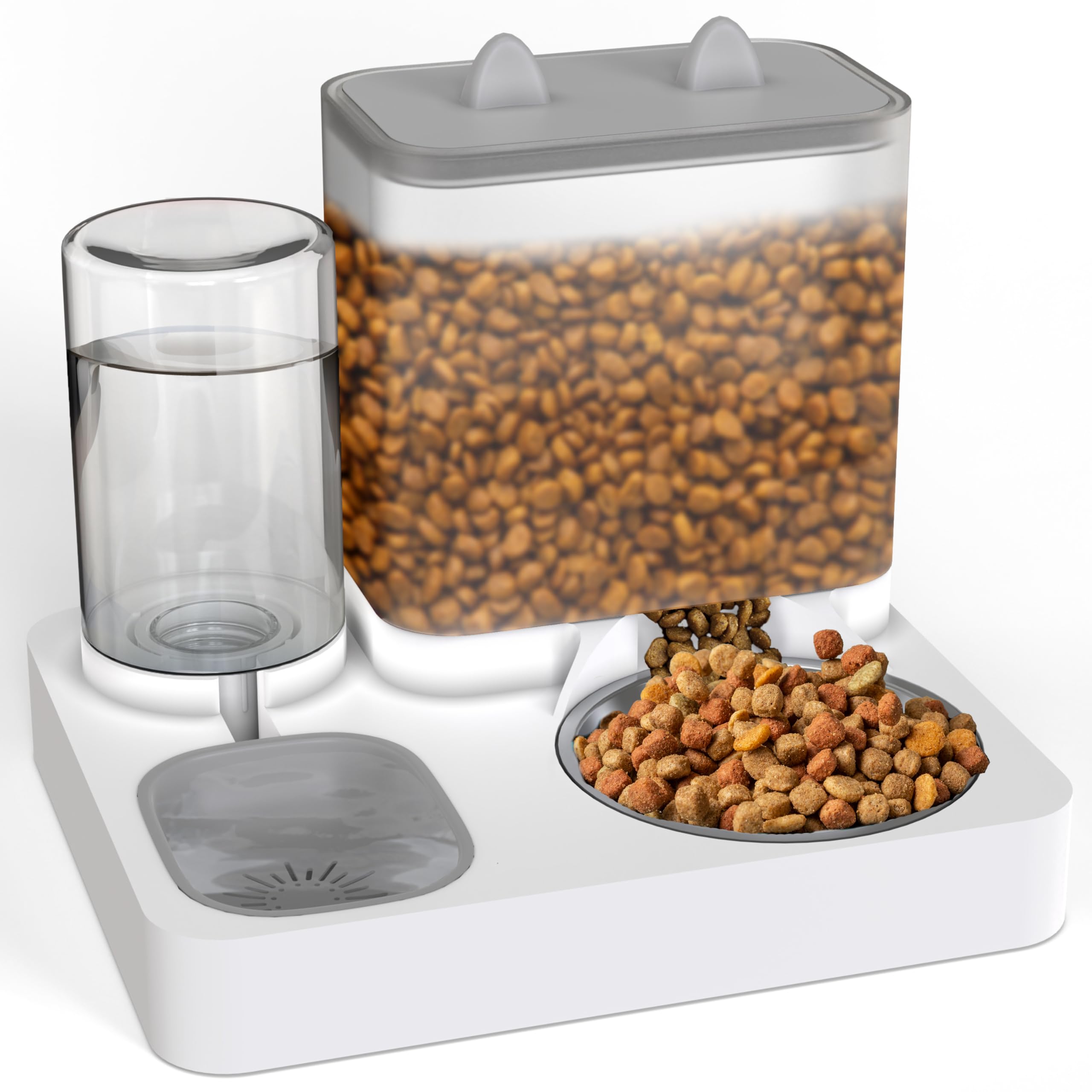 Vivo Technologies 2-in-1 Automatic Pet Feeder & Water Dispenser | 2.2L Food | 1L Water