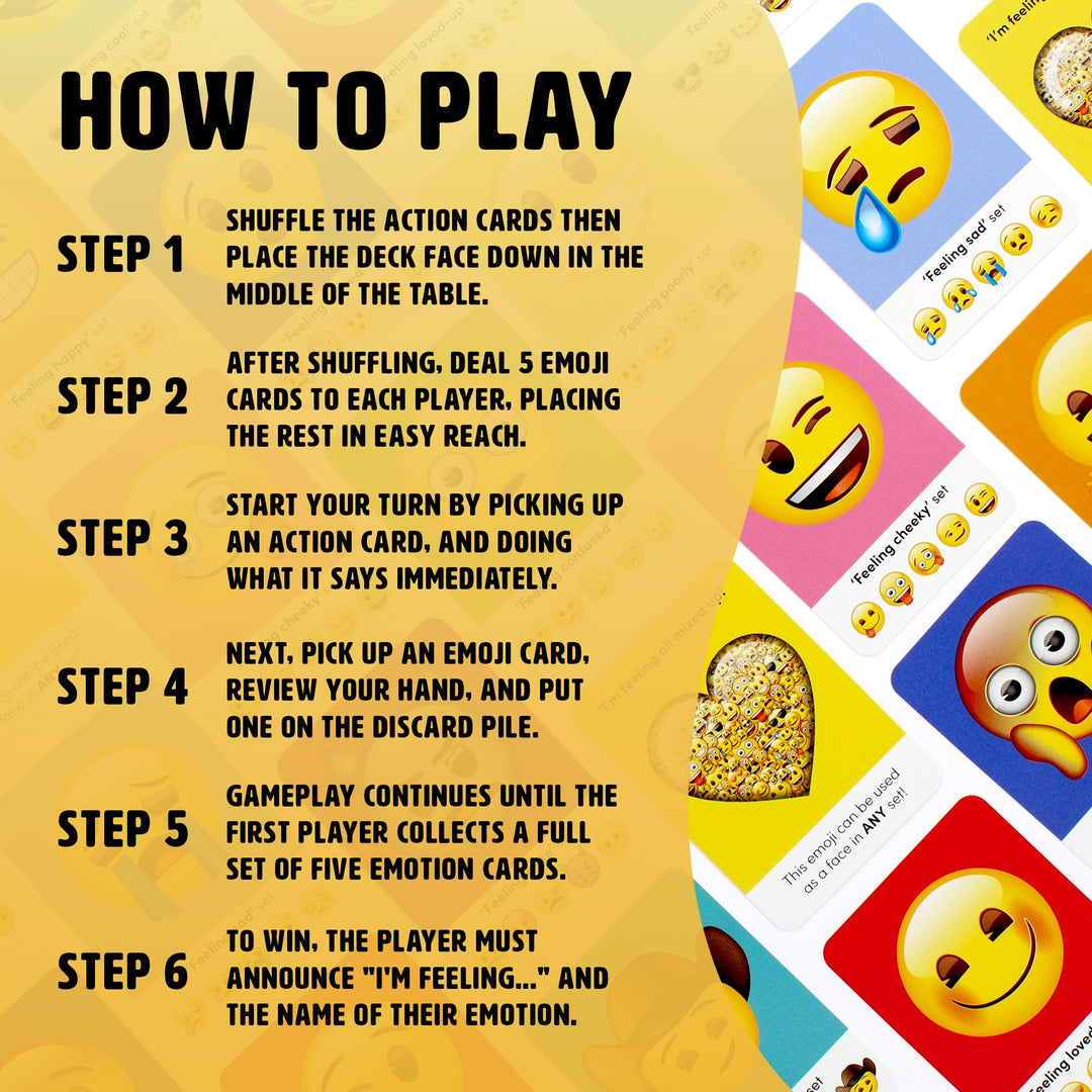 Ginger Fox Emoji Card Game - Family Party Card Game for Kids and Adults
