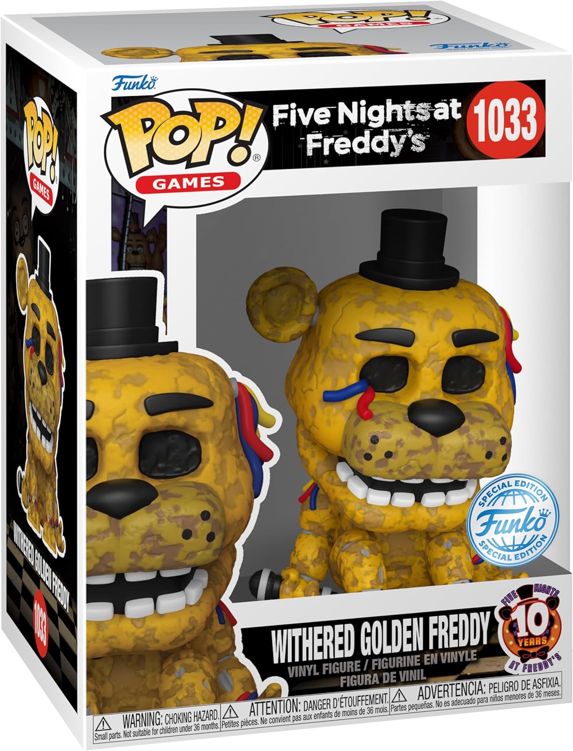 Funko Pop! Games: Five Nights at Freddy's - Withered Golden Freddy Vinyl Figure 1