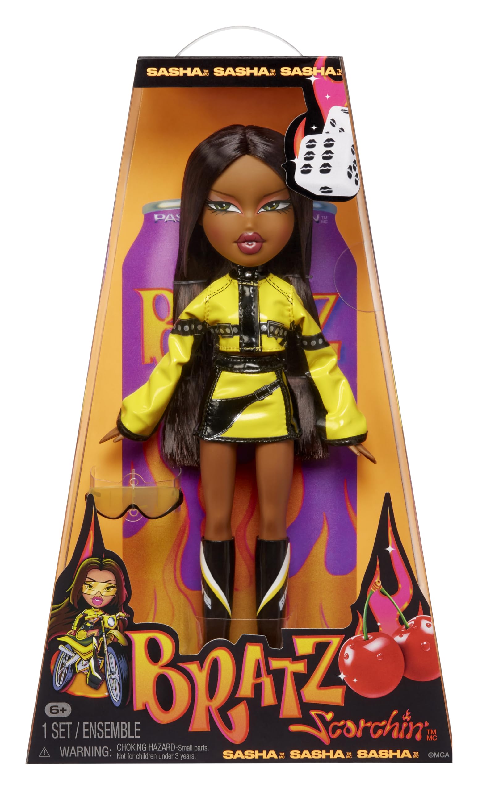 Bratz Scorchin' Sasha Fashion Doll - Moto-Inspired Style with Outfit & Accessories 1