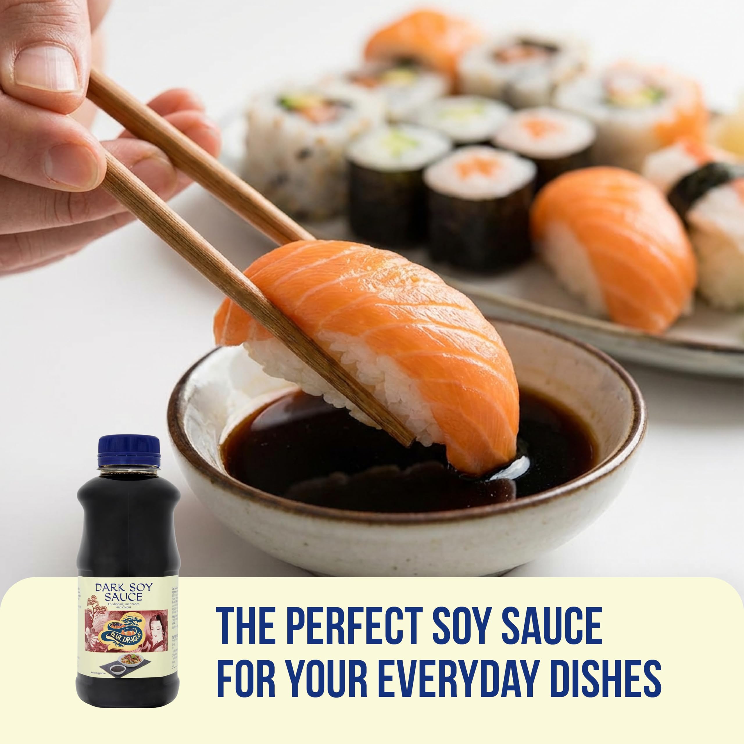 Blue Dragon Dark Soy Sauce - Authentic Rich Flavour | 1 Litre Bulk Size 2