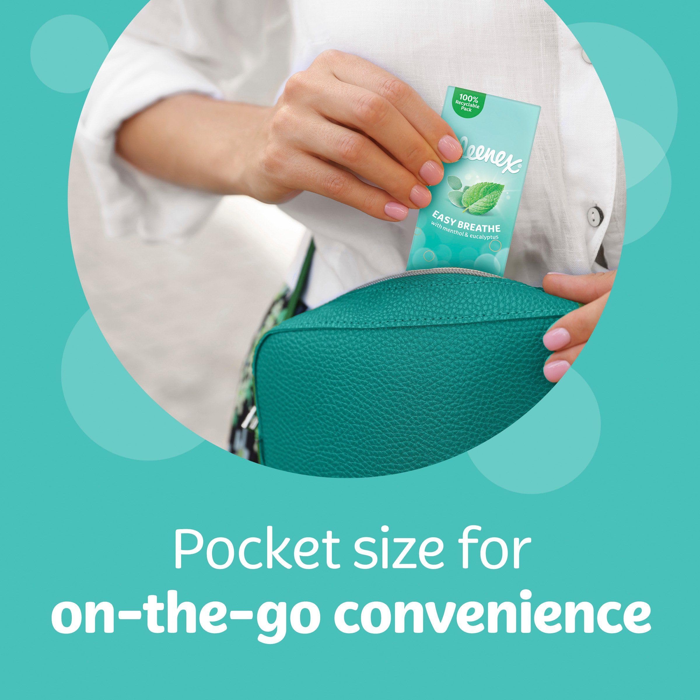 Kleenex - Easy Breathe Travel Pocket Tissues with Natural Menthol and Eucalyptus 5