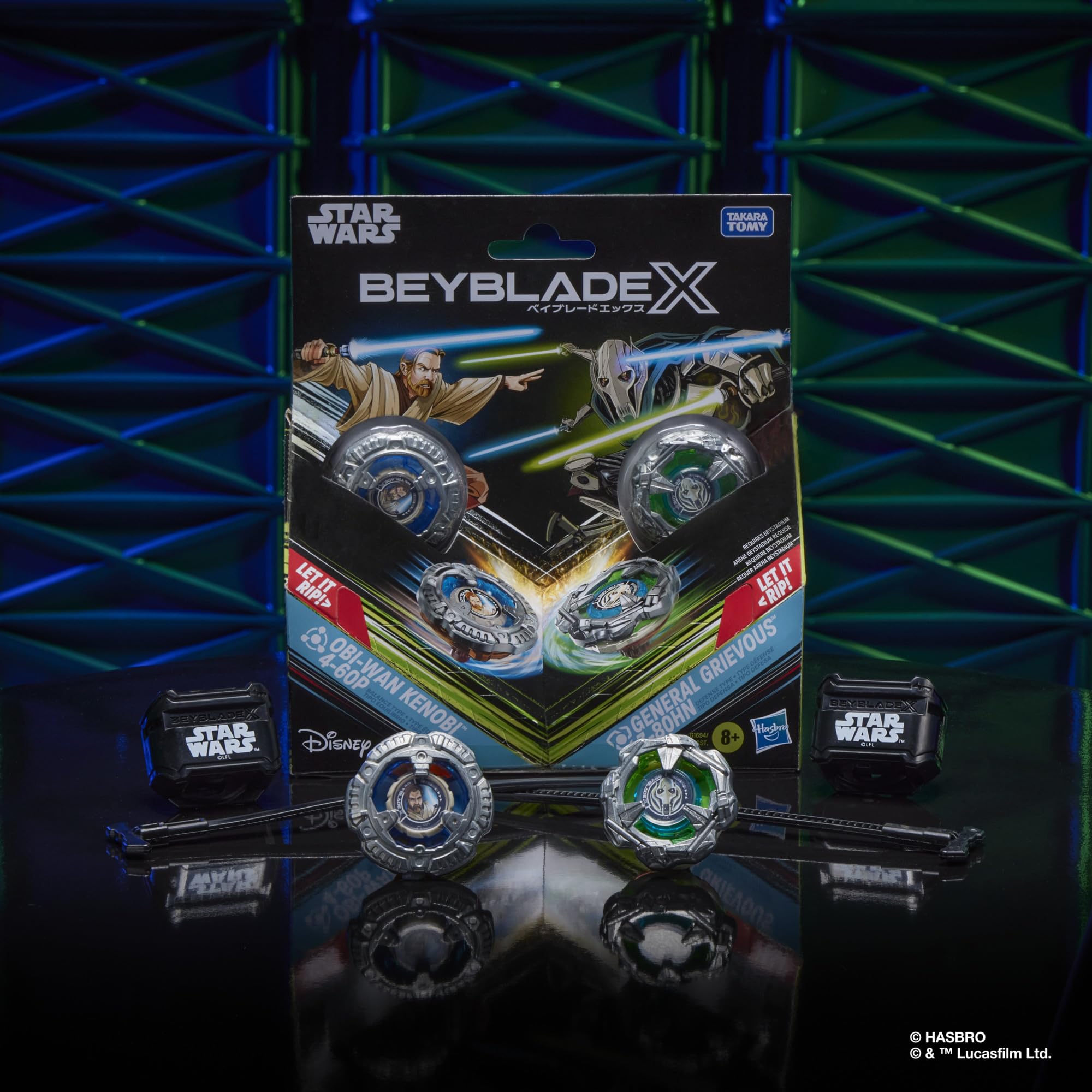 Beyblade Beyblade X Obi-Wan Kenobi 4-60P vs General Grievous 3-80HN Star Wars Collab Set 4