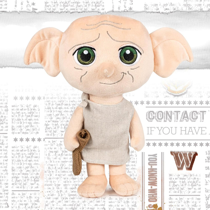 Famosa Softies - Harry Potter Dobby the Elf Sound Plush Toy 30cm - Officially Licensed Soft Toy for All Ages