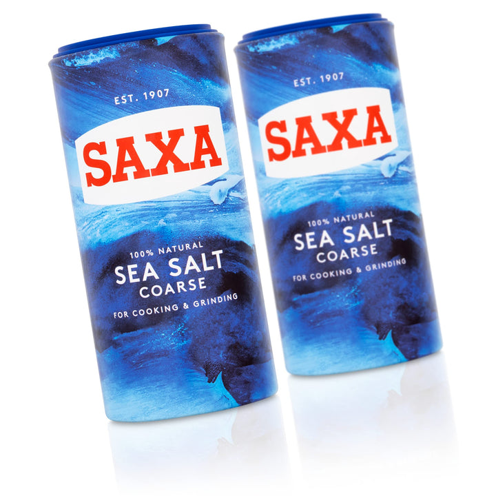 Saxa Sea Salt Coarse for Cooking & Grinding, 350g Drum