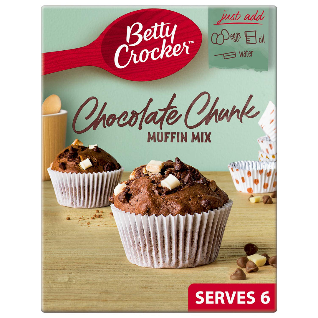 Betty Crocker - Chocolate Chunk Muffin Mix Baking Kit (335g Pack of 4)