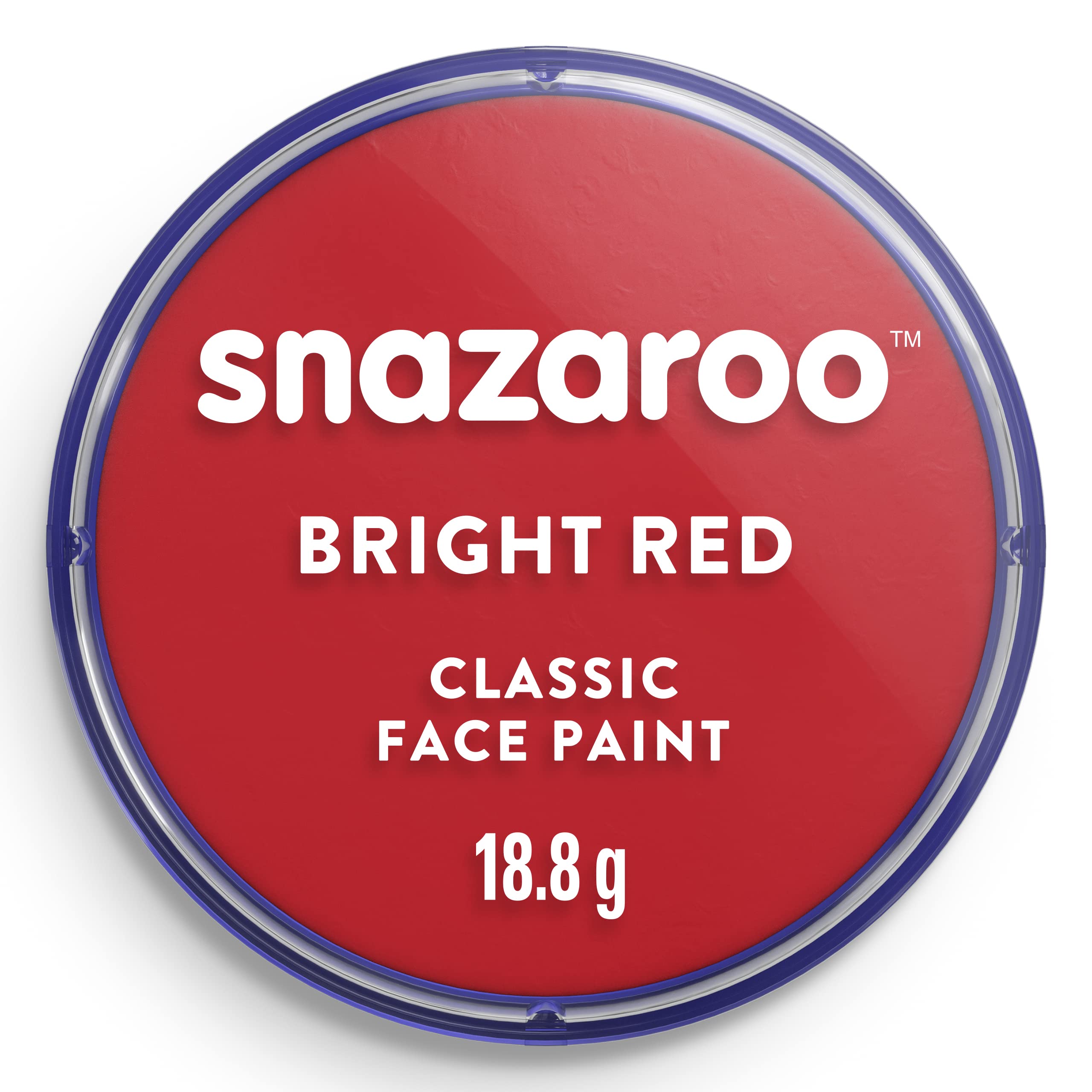 Snazaroo Classic Face and Body Paint - Bright Red Colour | Water Based | Includes Brush 1