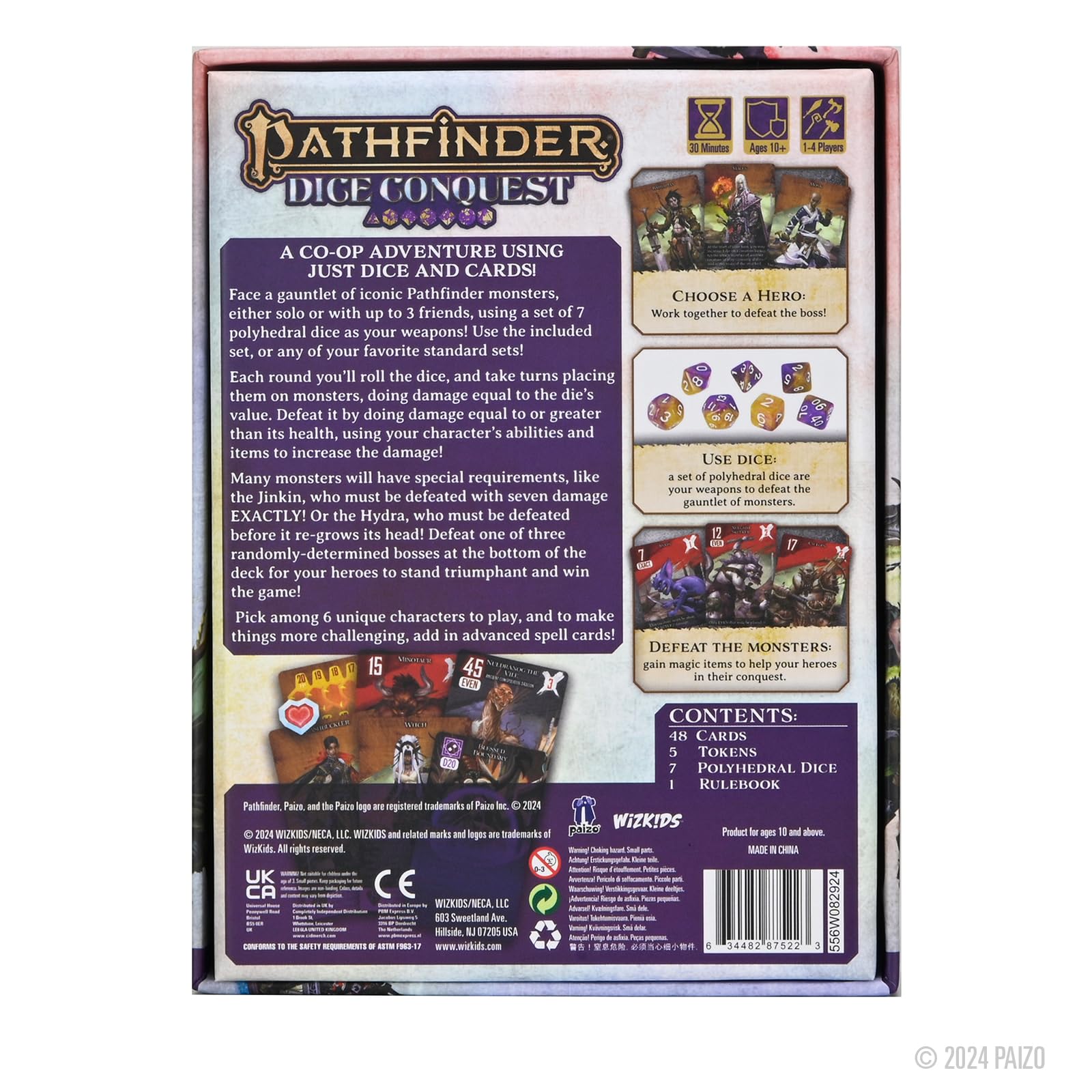 WizKids Pathfinder Dice Conquest Card Game | Solo or Co-op for up to 4 Players | Includes 7 Polyhedral Dice
