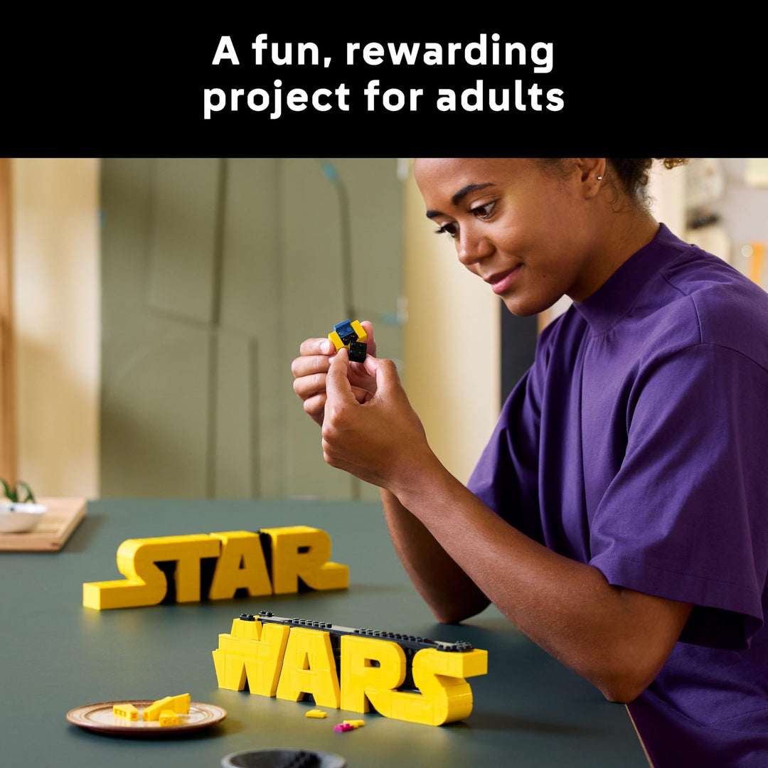 LEGO Star Wars 75407 Brick-Built Star Wars Logo - Collectible Building Set for Adults
