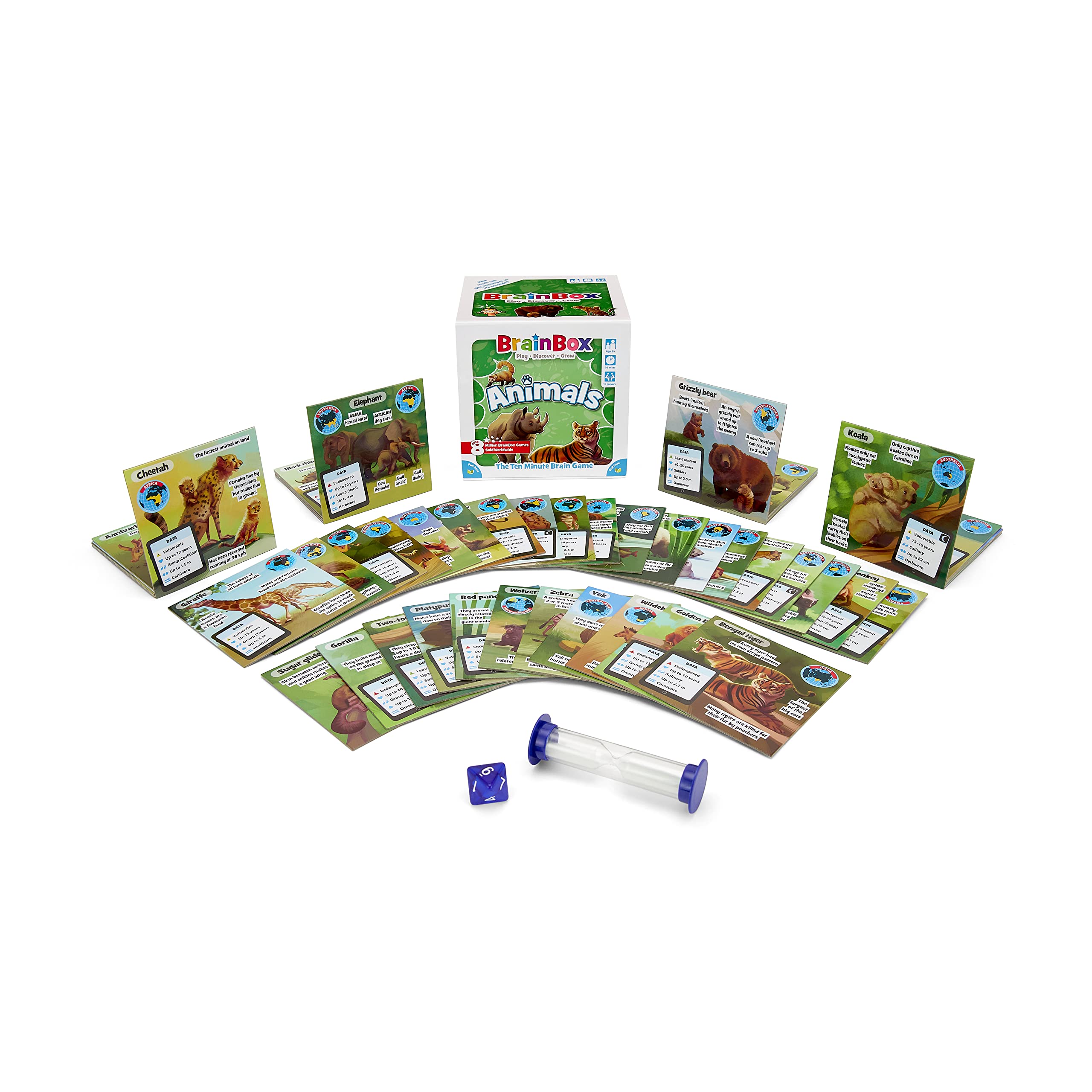 Brain Box Animals Dedicated Deck Card Game | Ages 8+ | 1+ Players | 10 Min Play Time 3